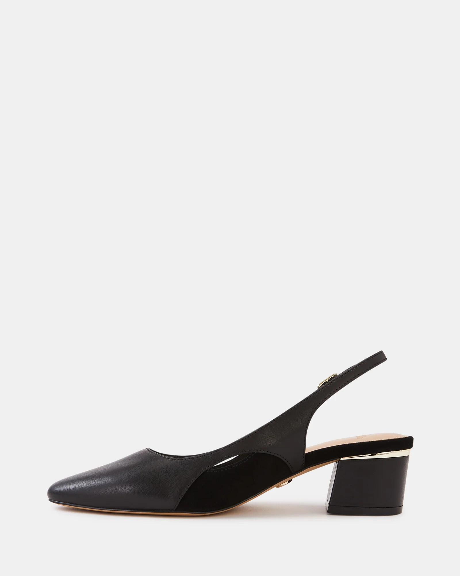 Gisela Black Leather Slingback - Image 6