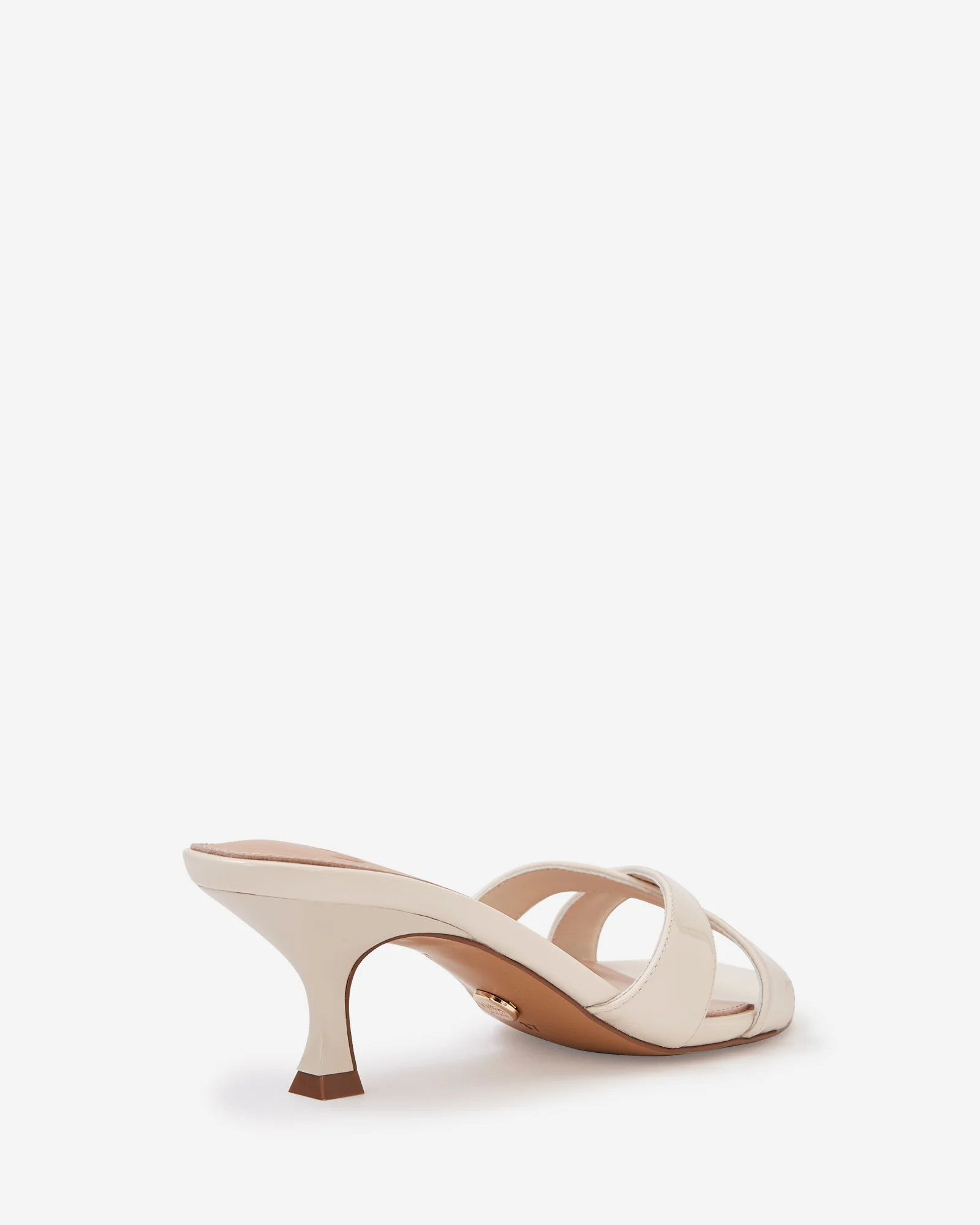 Gracie Vintage Ivory Patent Leather Kitten Heel Mule - Image 4