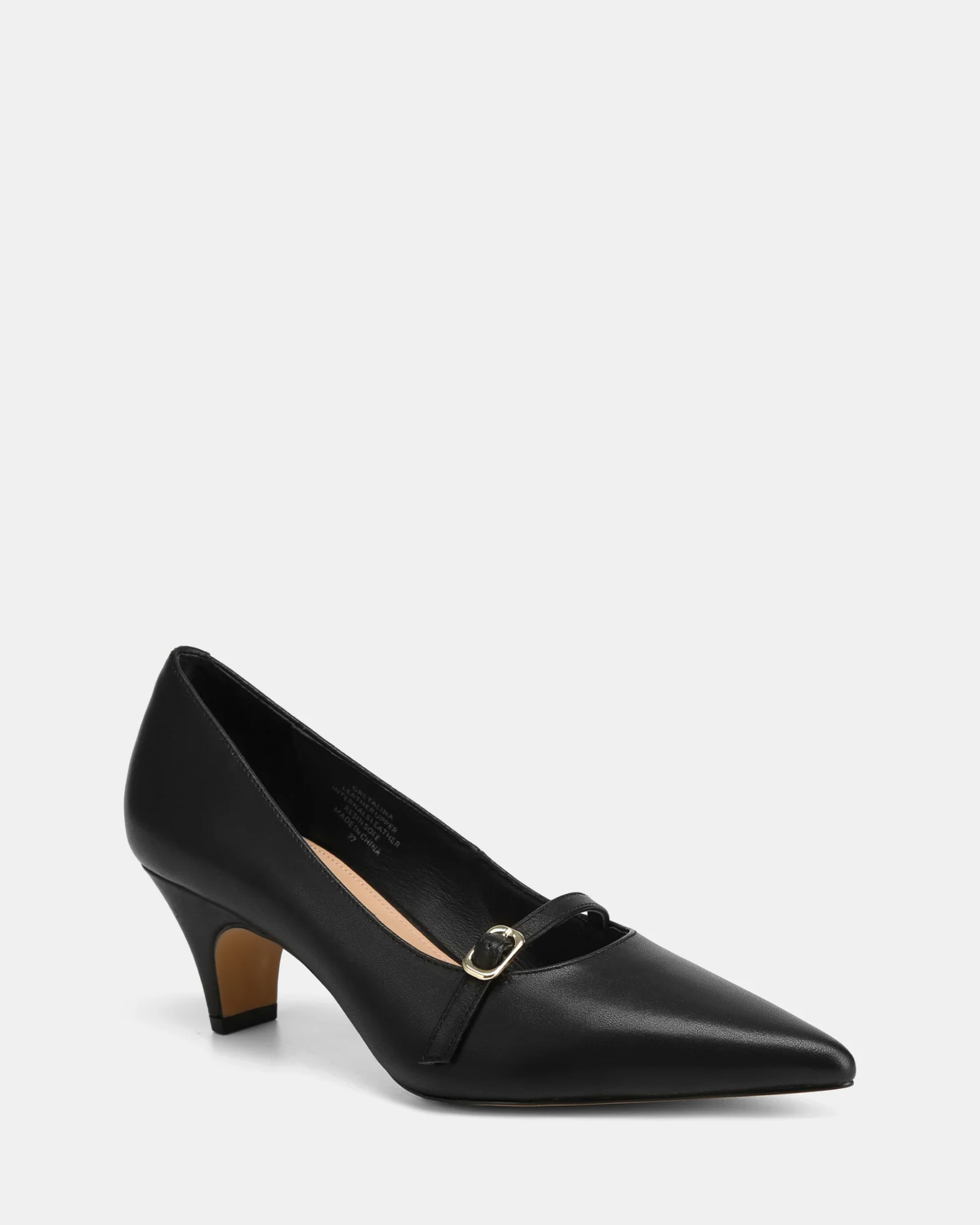 Gretalina Black Leather Pump - Image 2