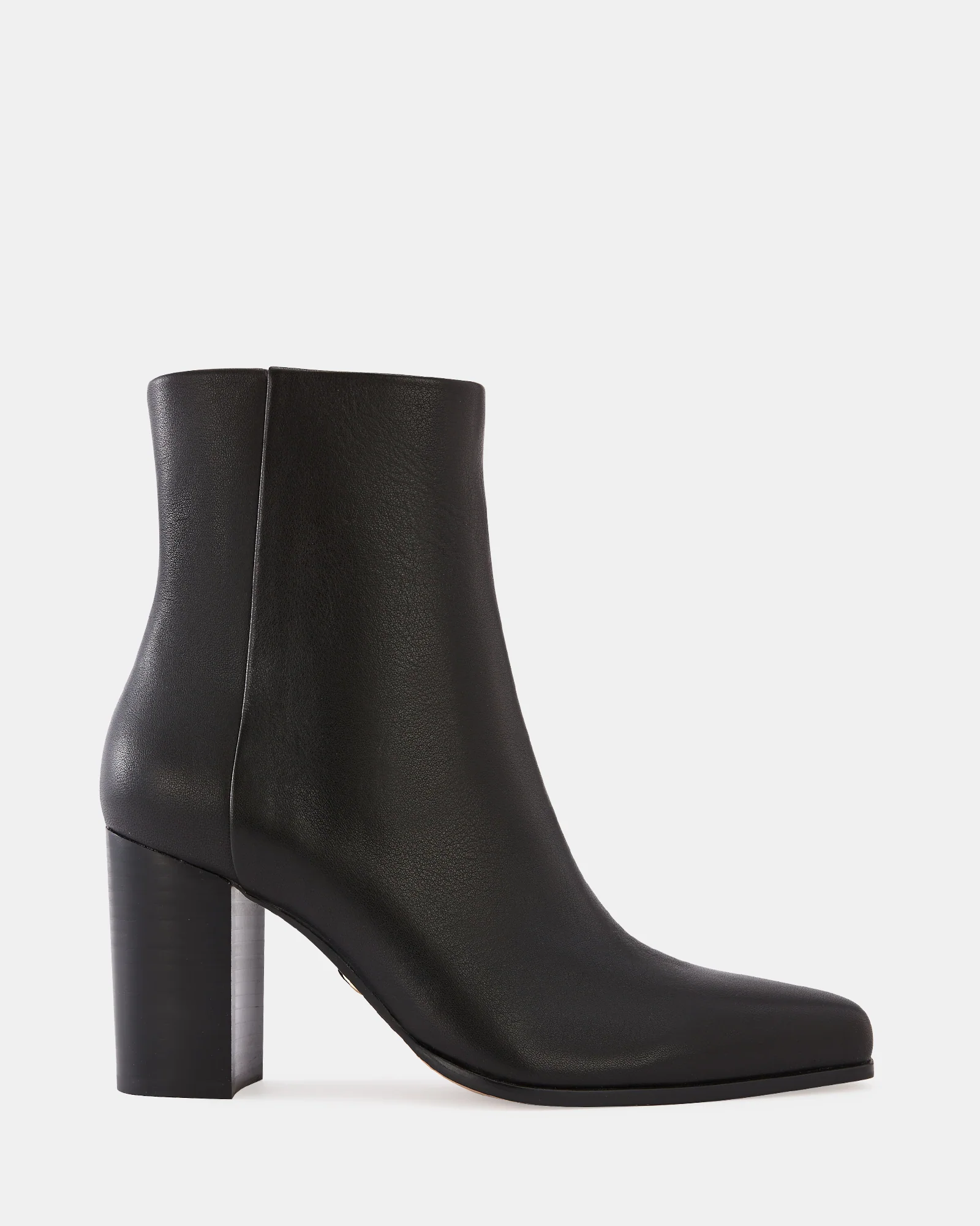 Harpa Black Leather Ankle Boot