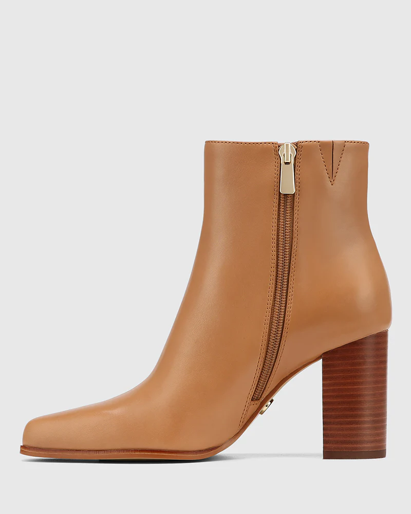 Haval Dark Sand Leather Ankle Boot - Image 6