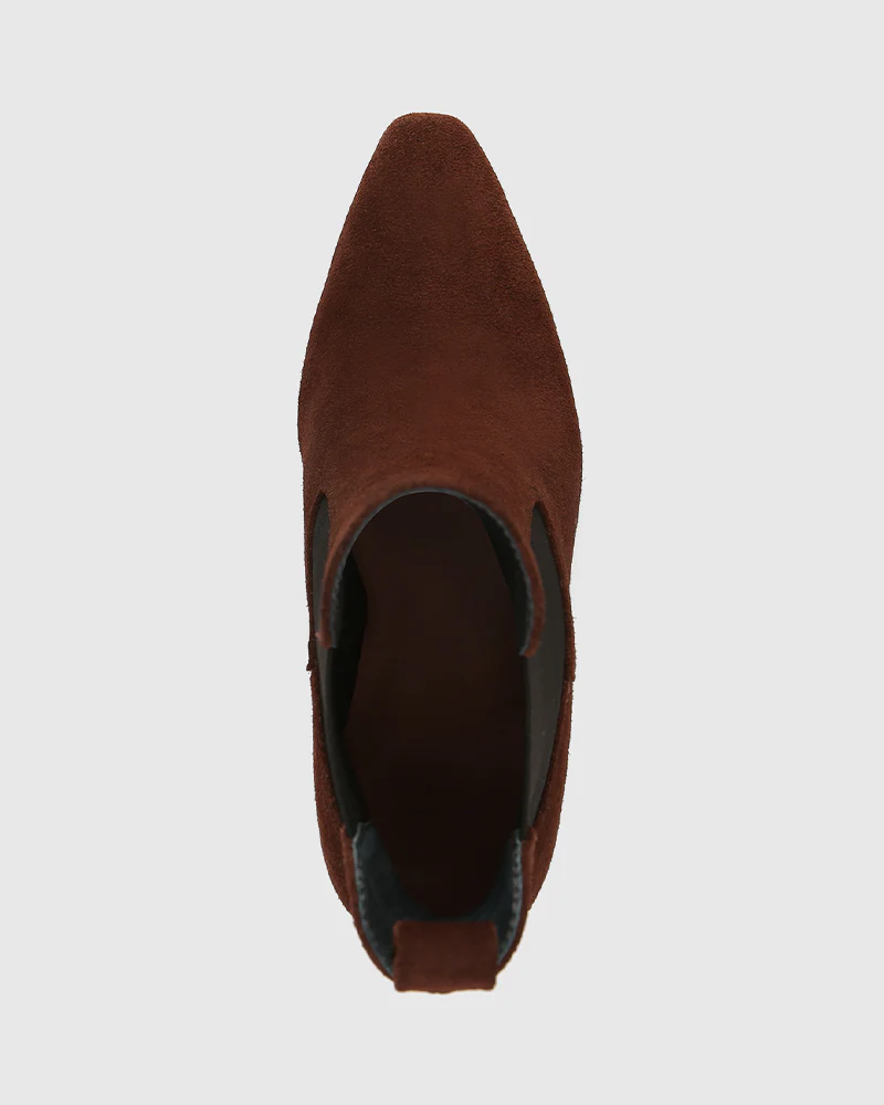 Haze Woodland Brown Suede Leather Ankle Boot - Image 5