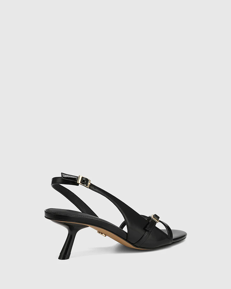 Inez Black Patent Leather Slingback - Image 4
