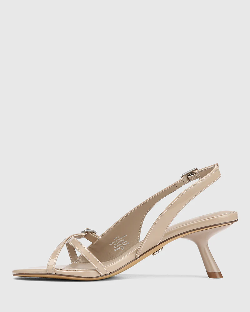 Inez Misty Grey Patent Leather Slingback - Image 6