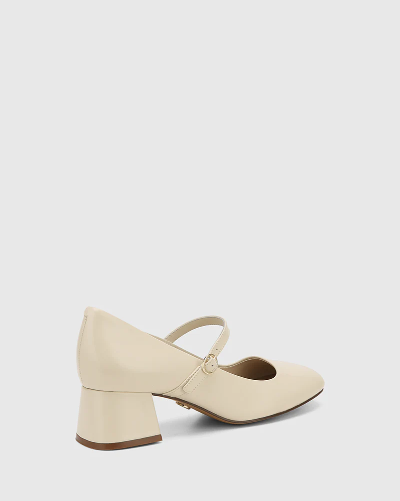 Irena Vintage Ivory Leather Mary Jane - Image 4