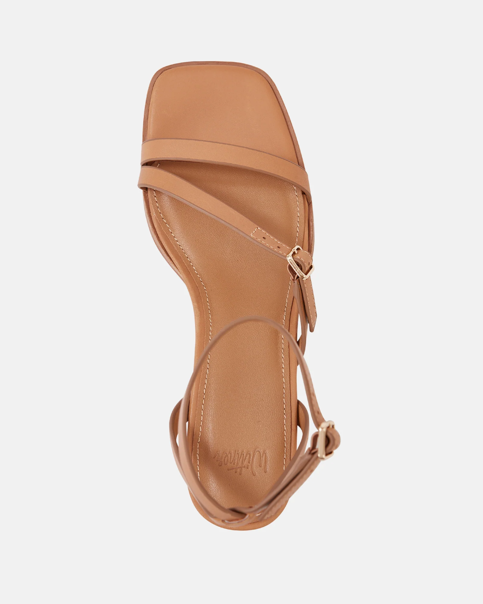 Izzi Dark Sand Leather Block Heel - Image 5