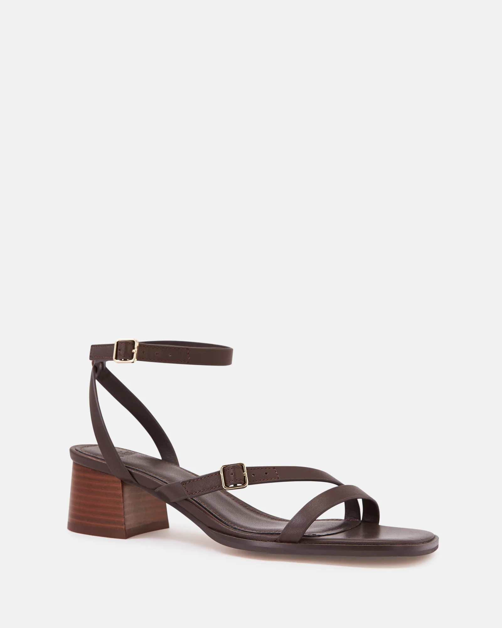 Izzi Ebony Leather Block Heel - Image 2