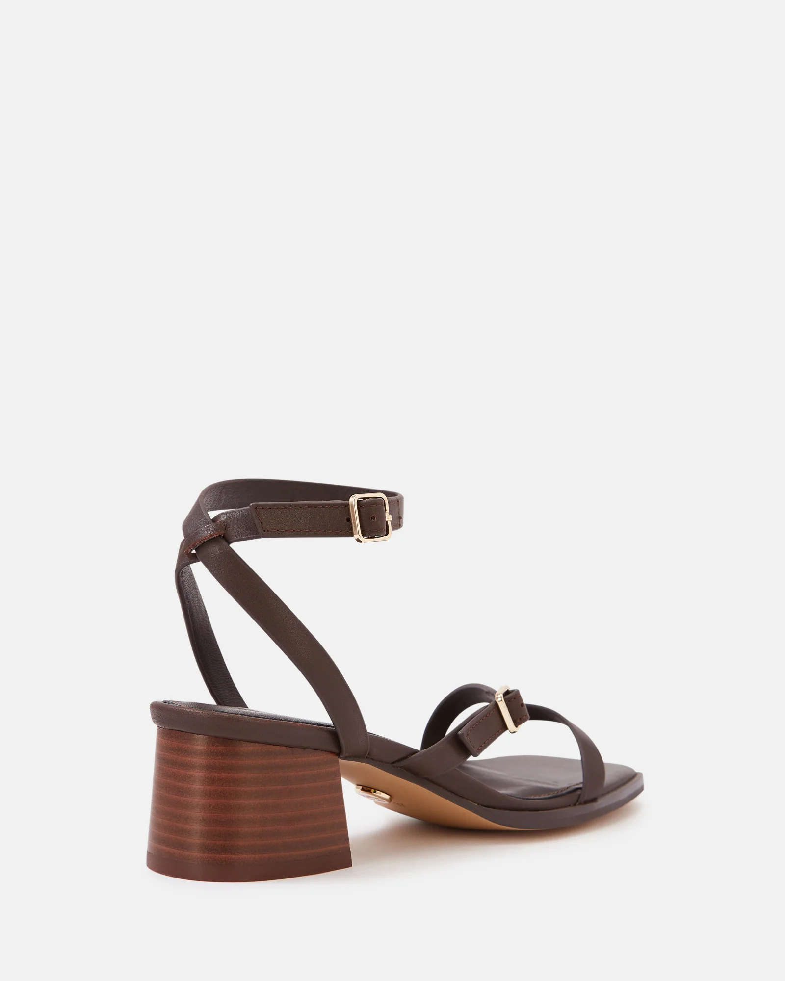 Izzi Ebony Leather Block Heel - Image 4