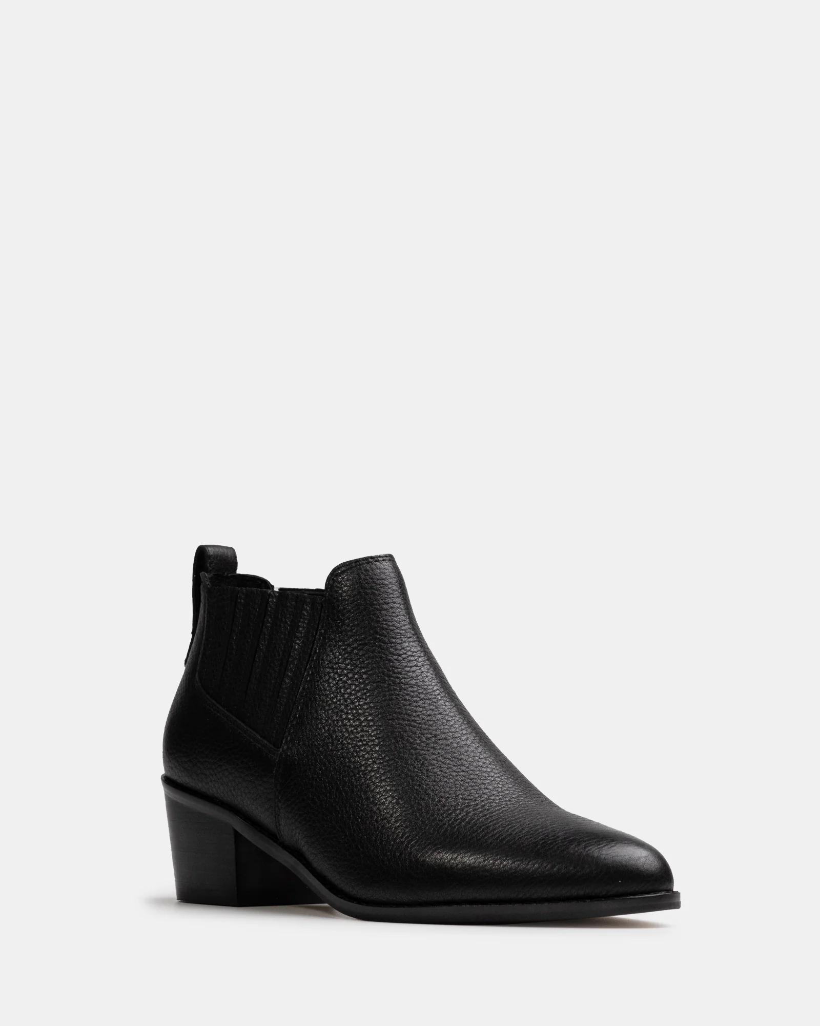 Jassie Black Leather Ankle Boot - Image 2
