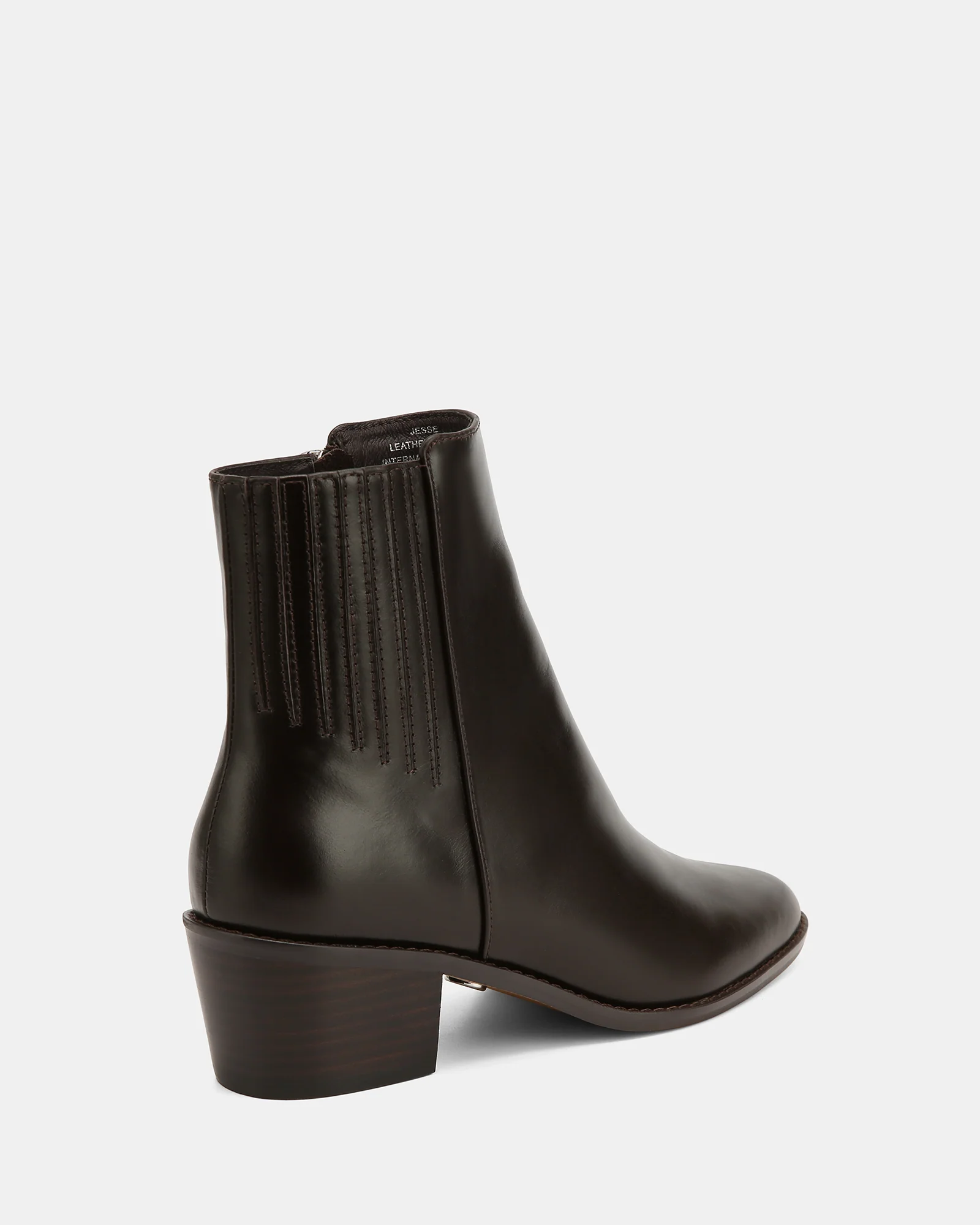 Jesse Dark Brown Leather Ankle Boot - Image 4