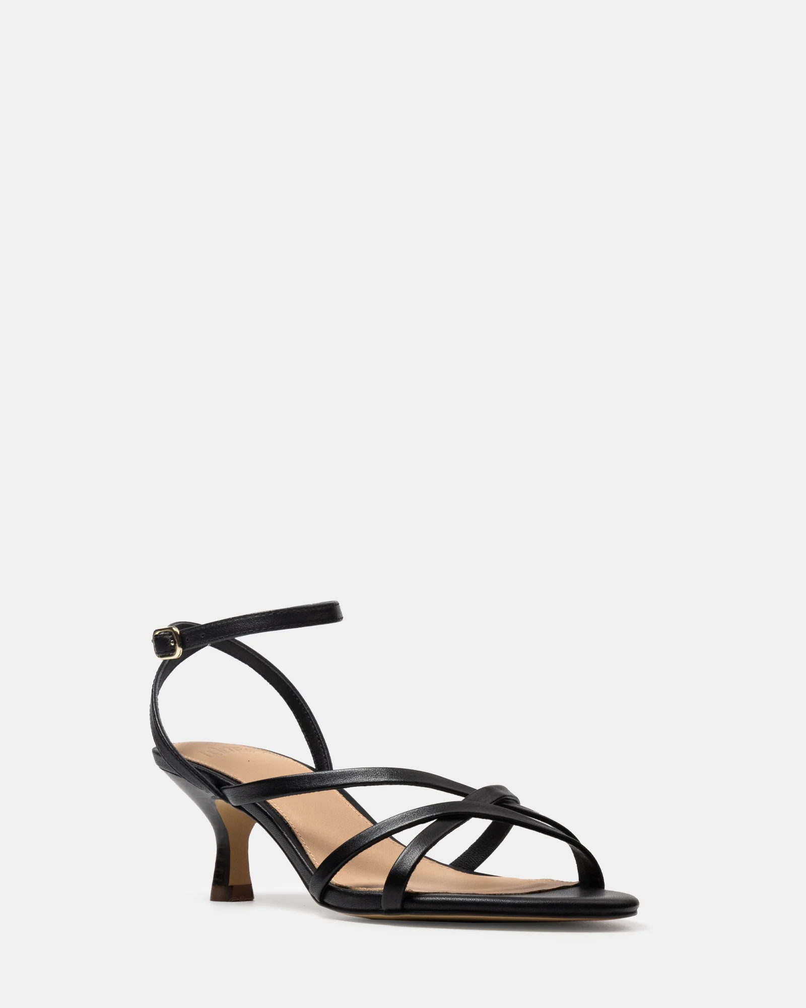 Kailee Black Leather Strappy Heel - Image 2
