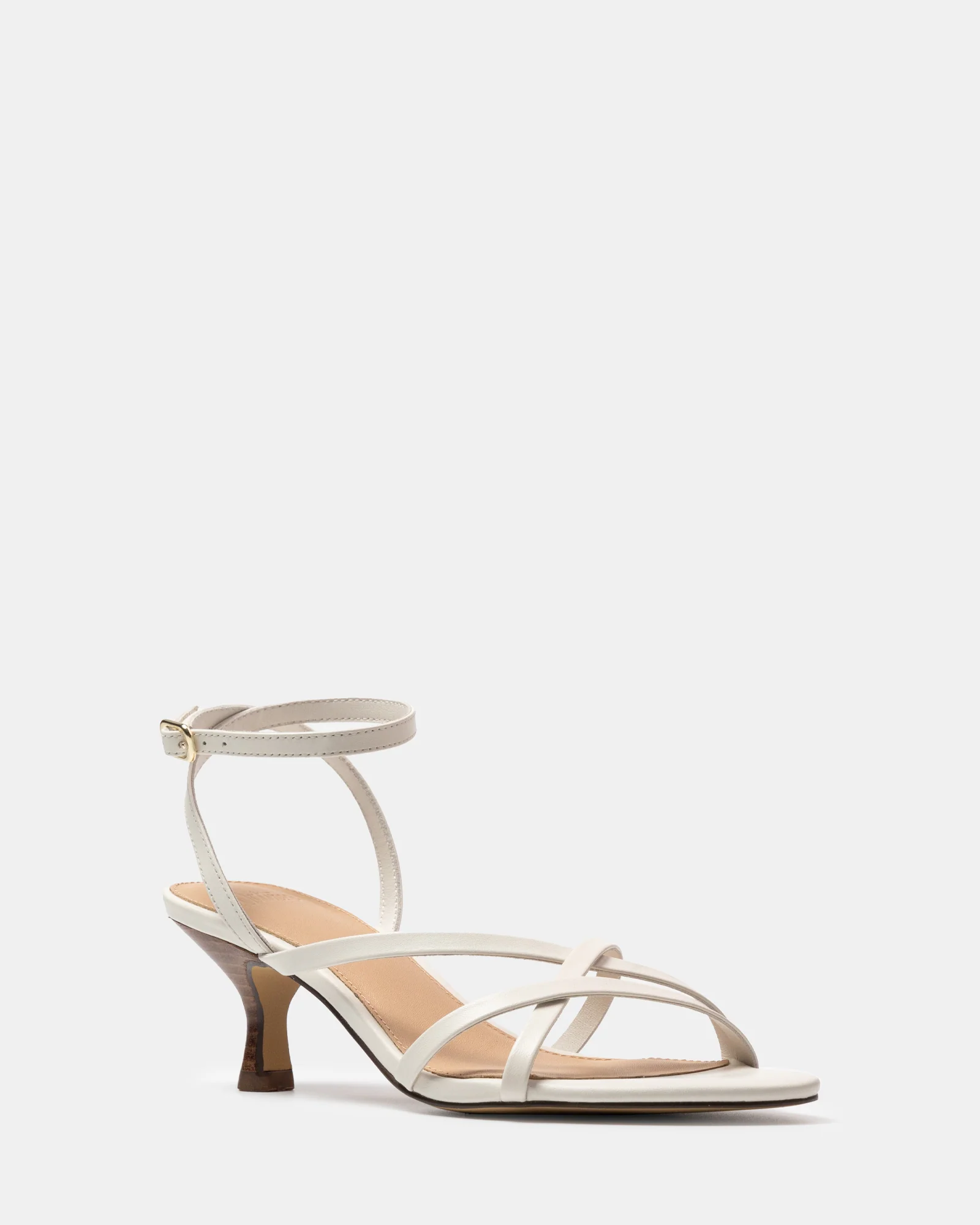 Kailee Off White Leather Strappy Heel - Image 2