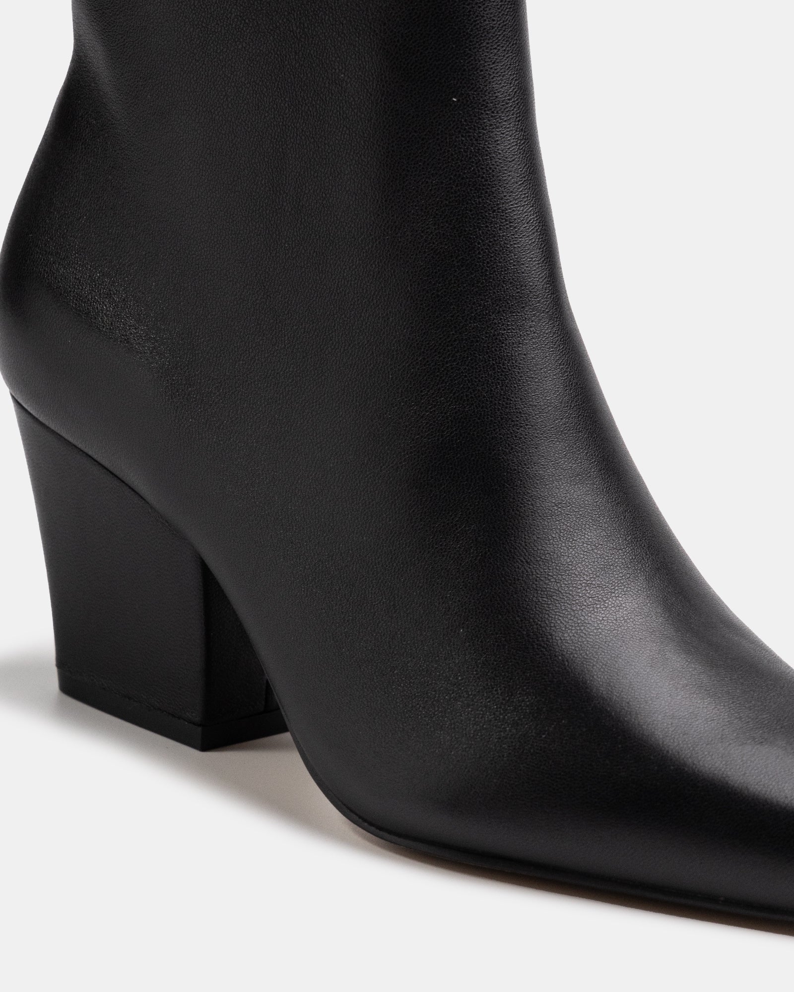 Kloe Black Leather Ankle Boot - Image 3