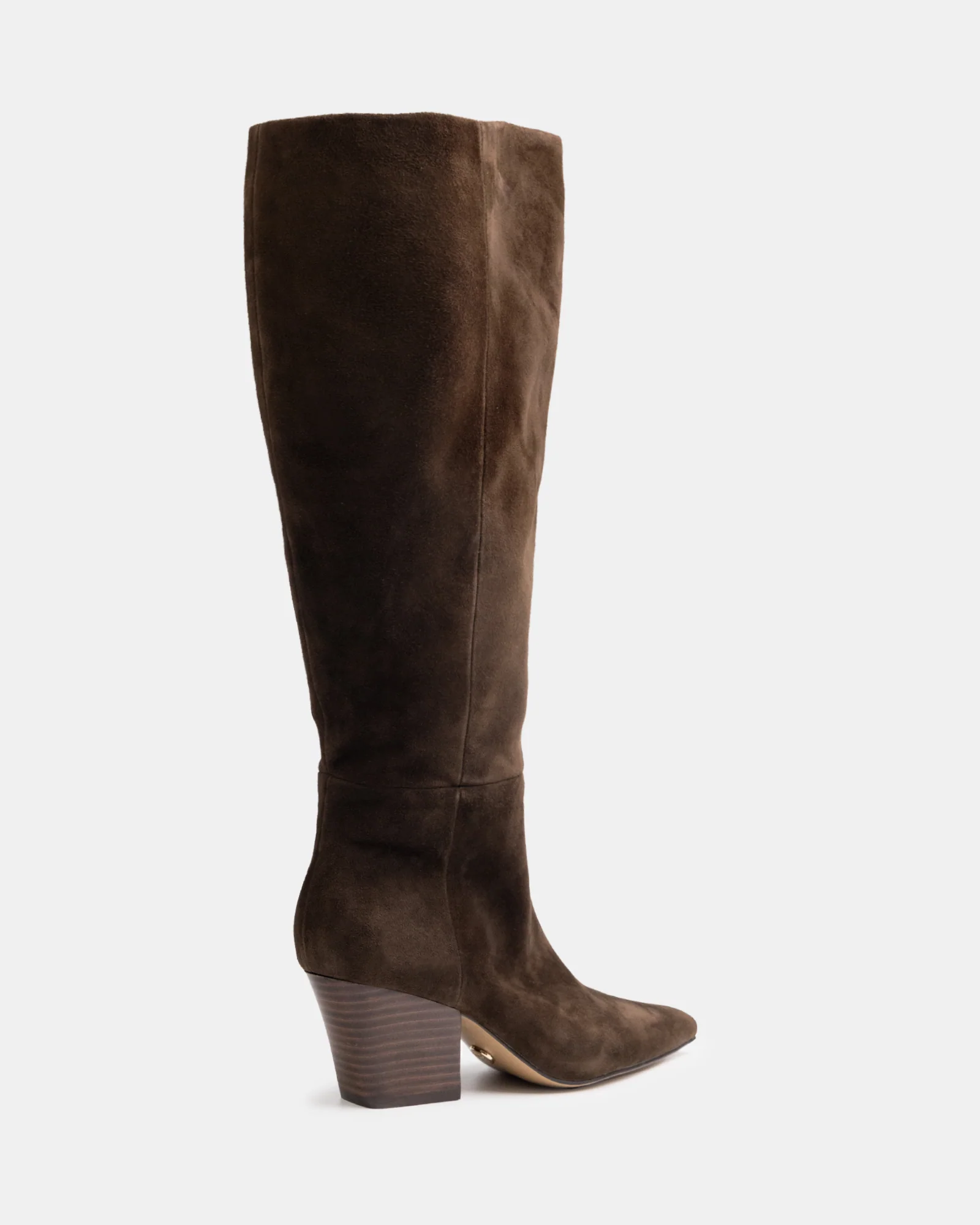 Kolton Chocolate Suede Leather Knee High Boot - Image 4