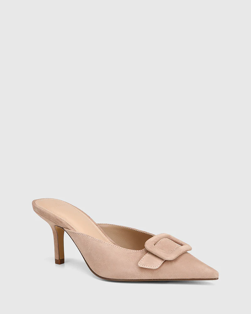 Lacina Hazelnut Suede Leather Mule - Image 2
