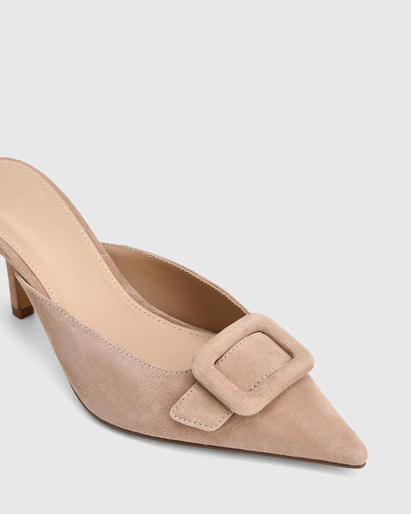 Lacina Hazelnut Suede Leather Mule - Image 3