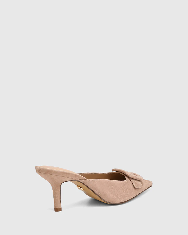 Lacina Hazelnut Suede Leather Mule - Image 4