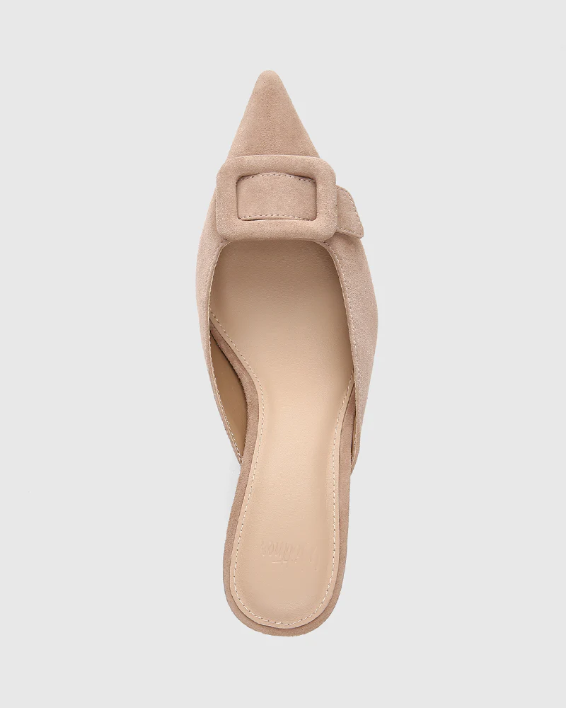 Lacina Hazelnut Suede Leather Mule - Image 5