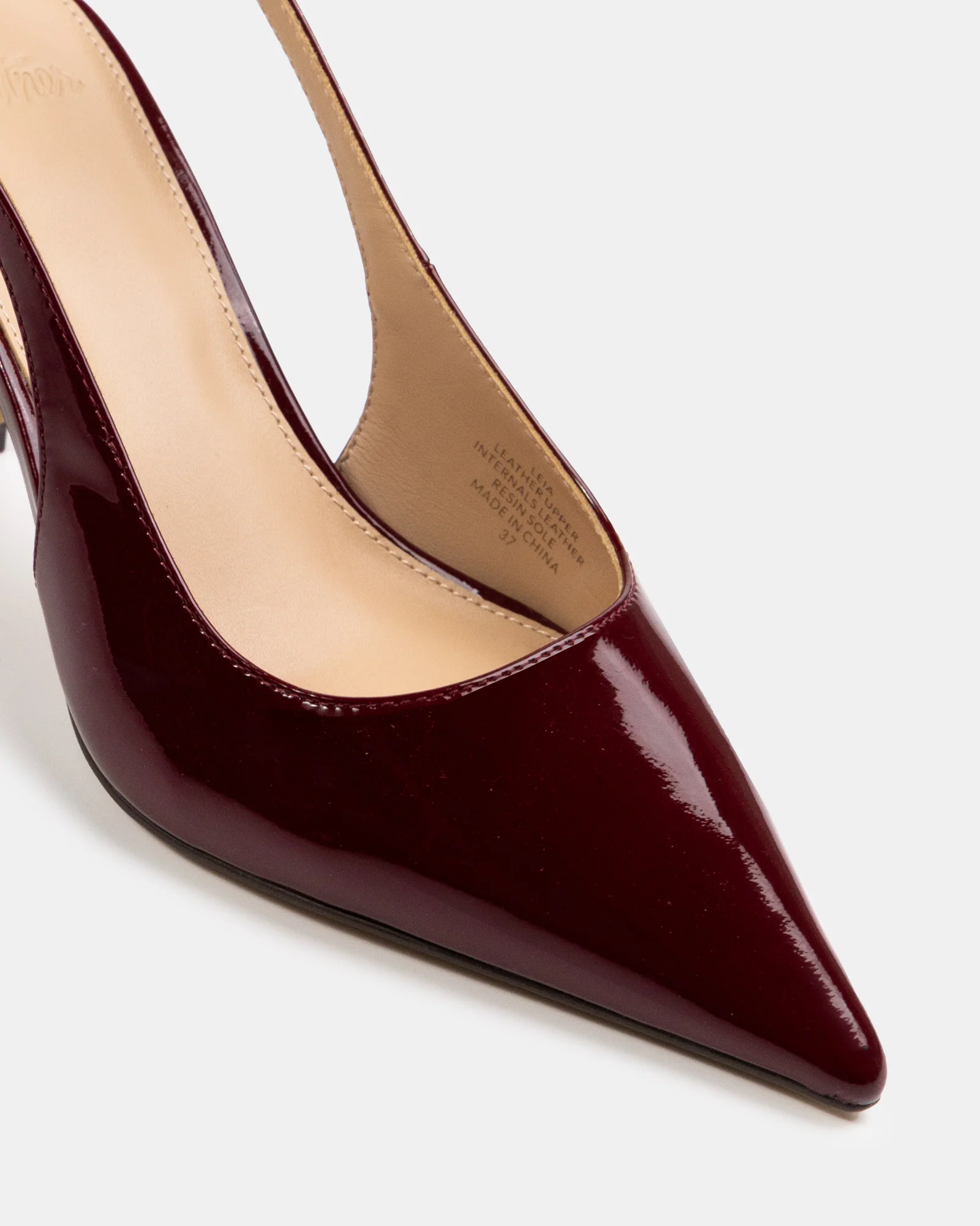 Leia Berry Crinkle Patent Leather Slingback - Image 3