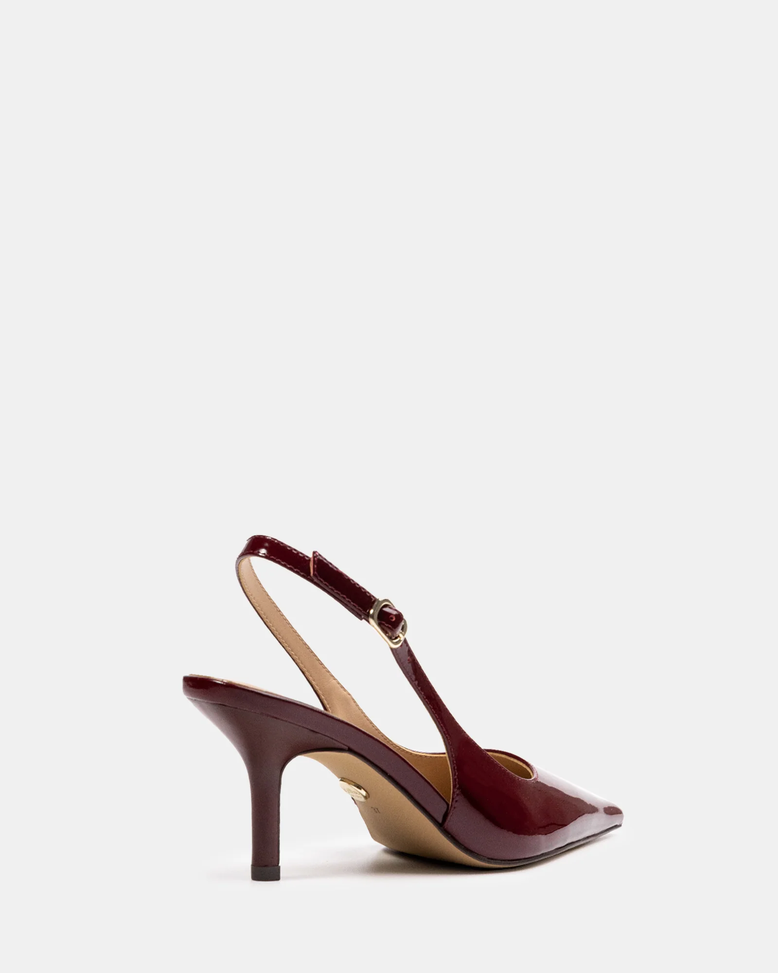 Leia Berry Crinkle Patent Leather Slingback - Image 4