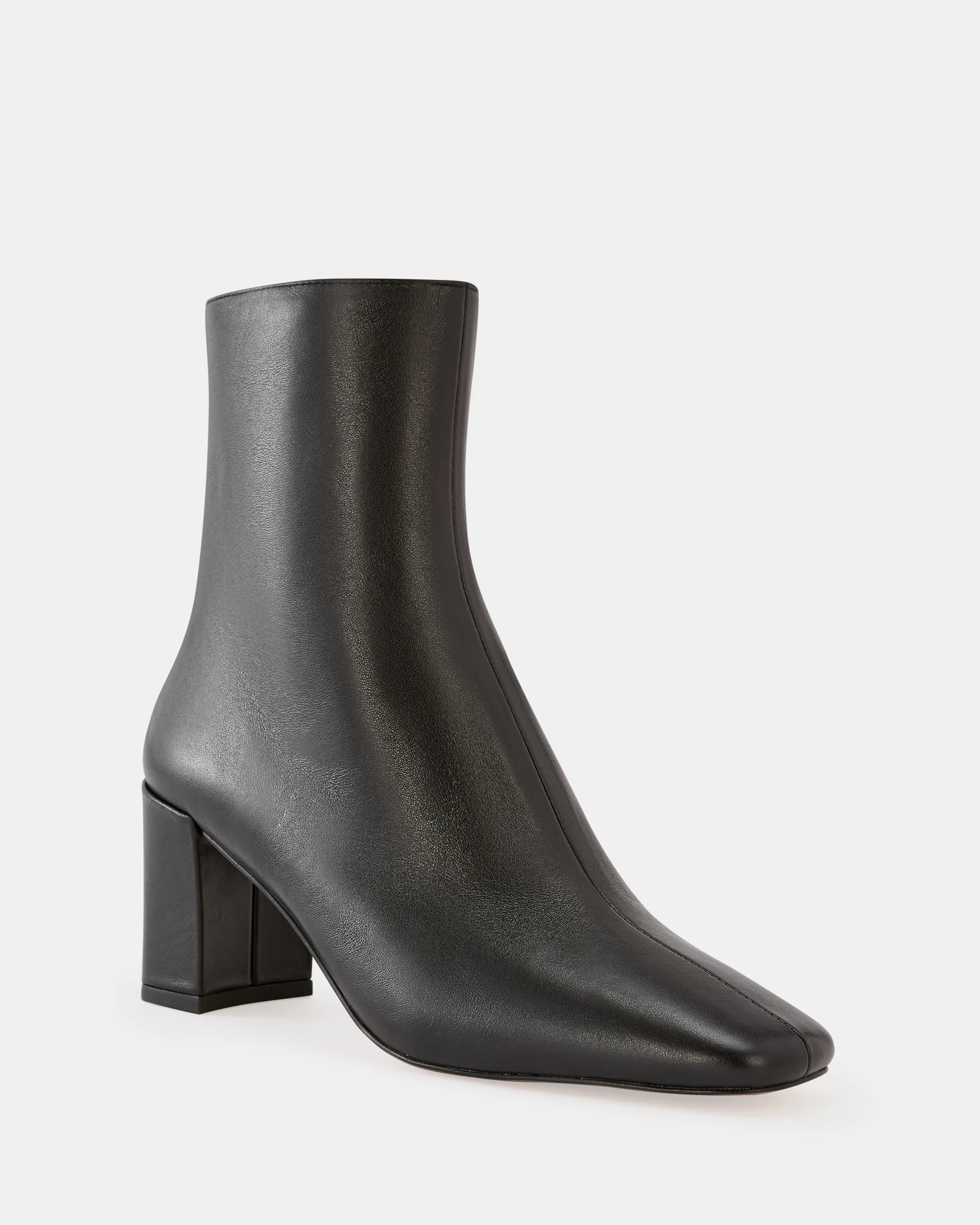 Lena Black Leather Ankle Boot - Image 2