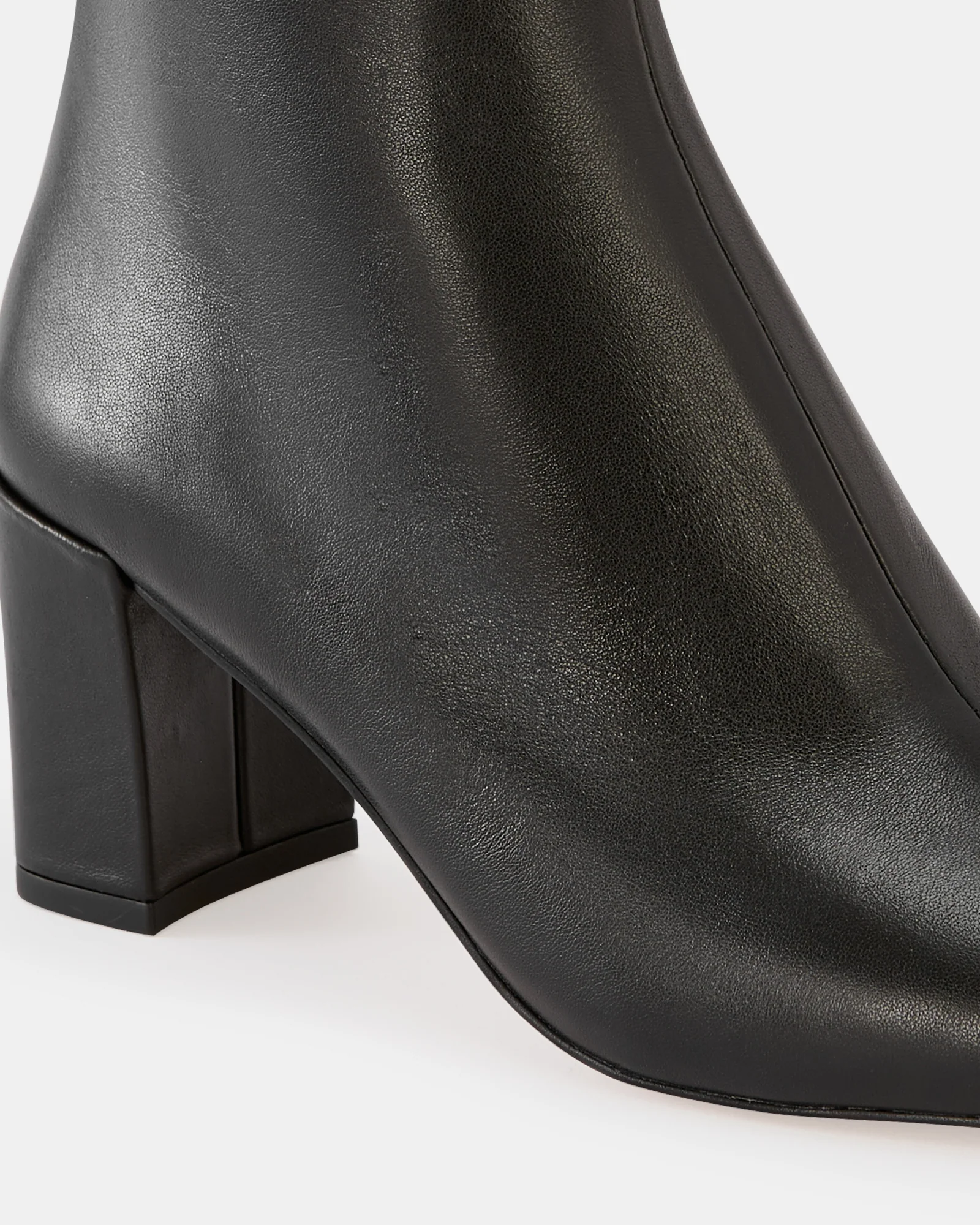 Lena Black Leather Ankle Boot - Image 3