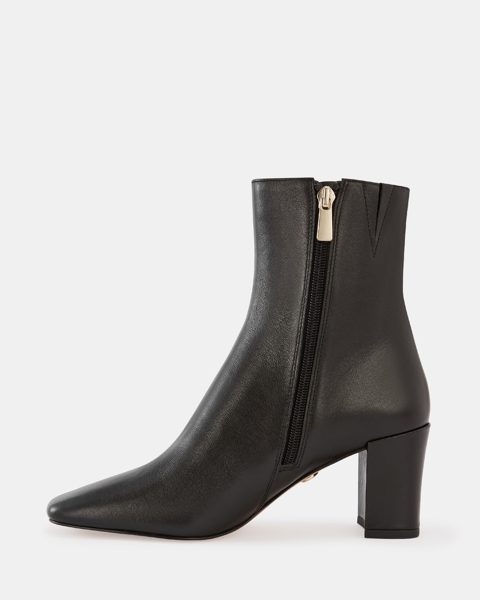 Lena Black Leather Ankle Boot - Image 6