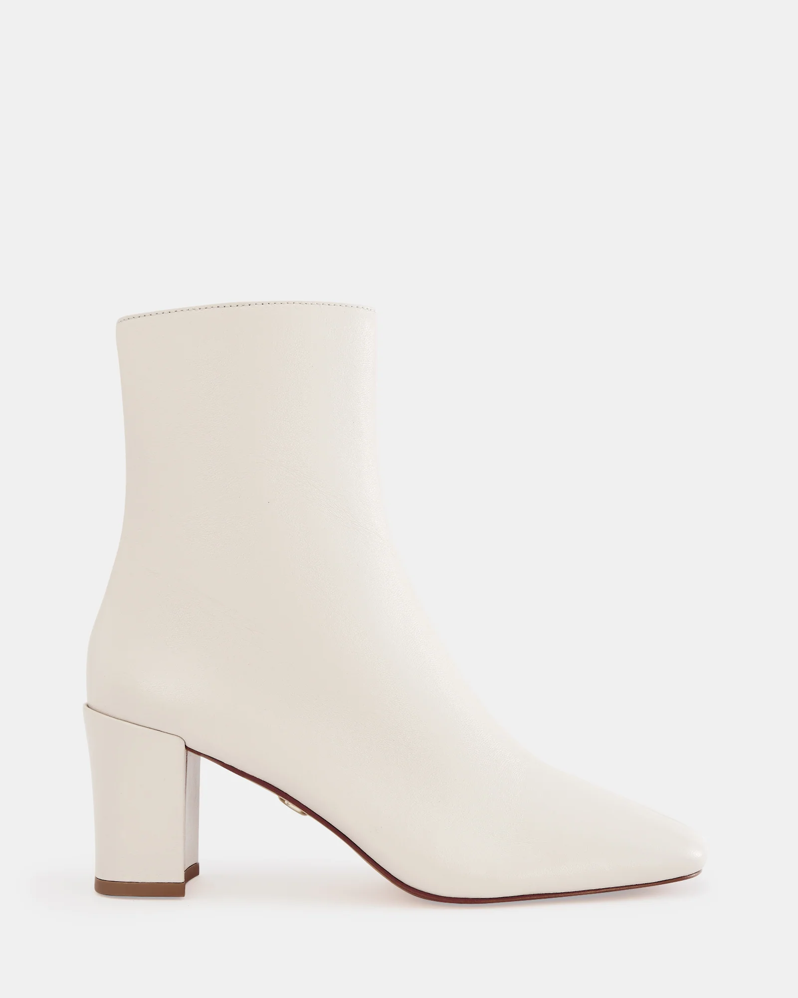 Lena Ecru Leather Ankle Boot