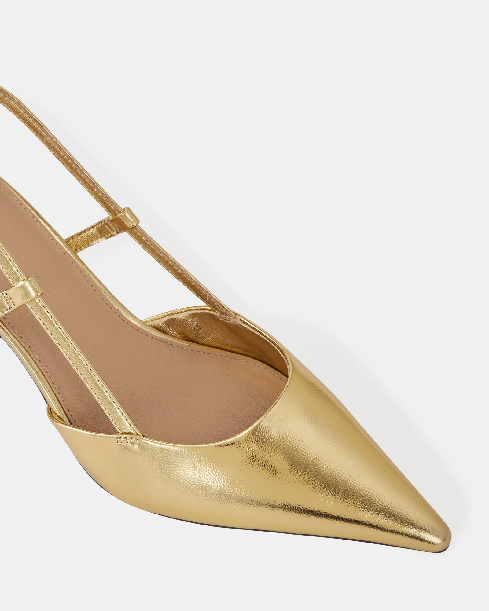 Lennox Gold Metallic Leather Slingback - Image 3