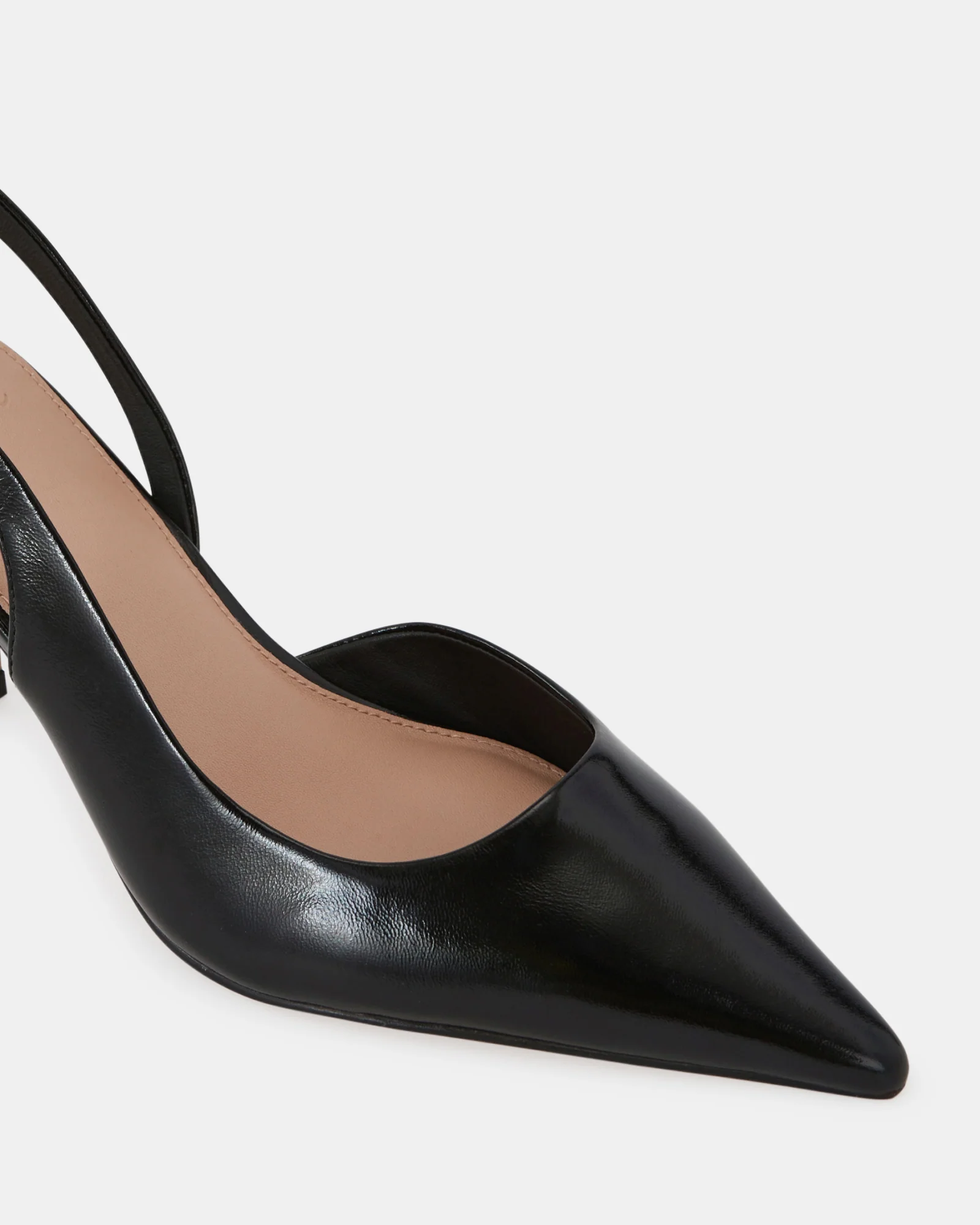Livy Black Shiny Leather Slingback - Image 3