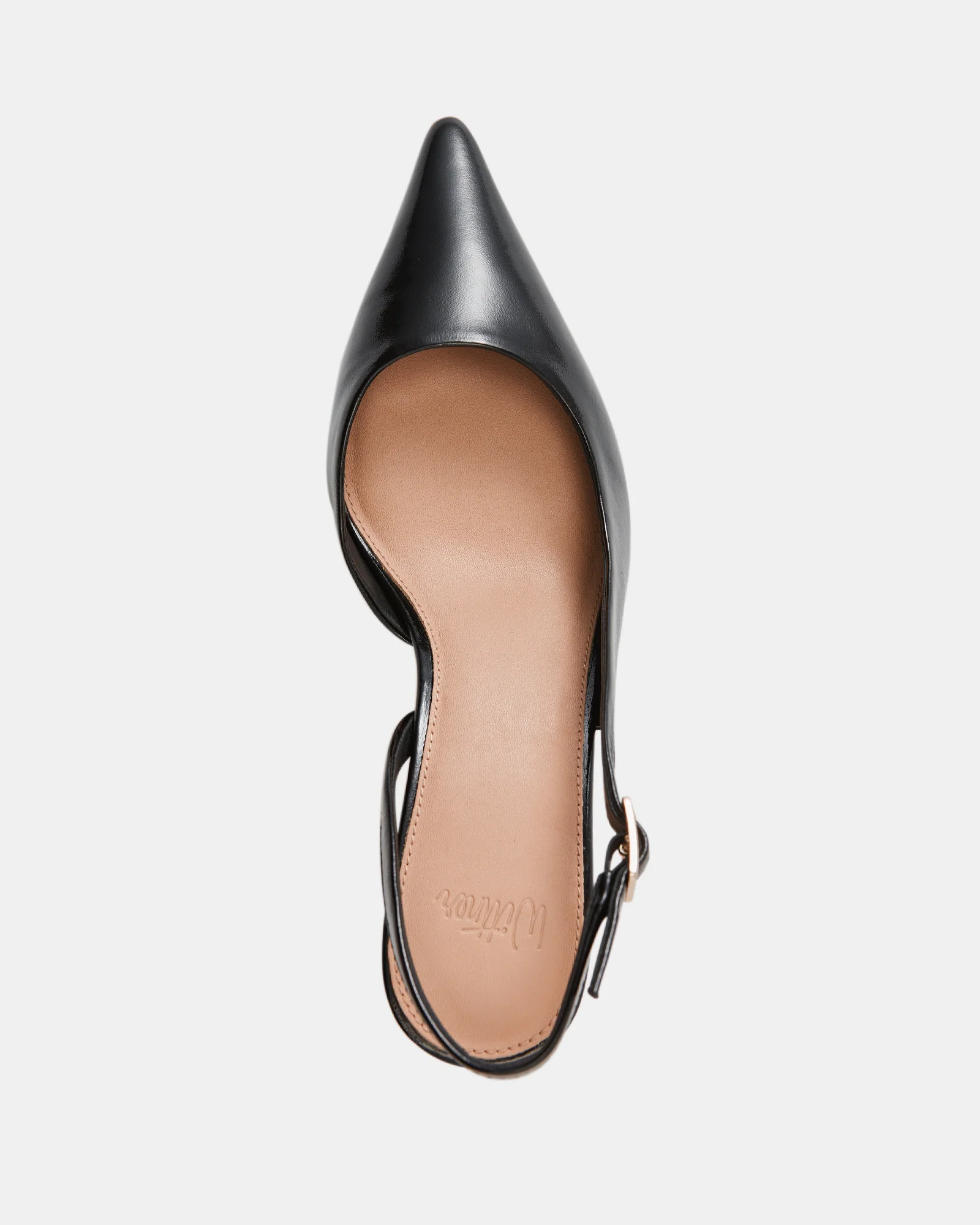 Livy Black Shiny Leather Slingback - Image 5