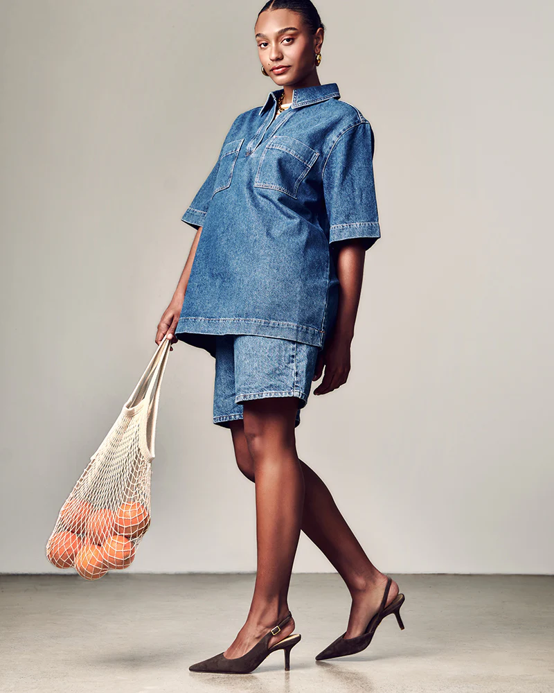 Livy Chocolate Suede Leather Slingback - Image 7