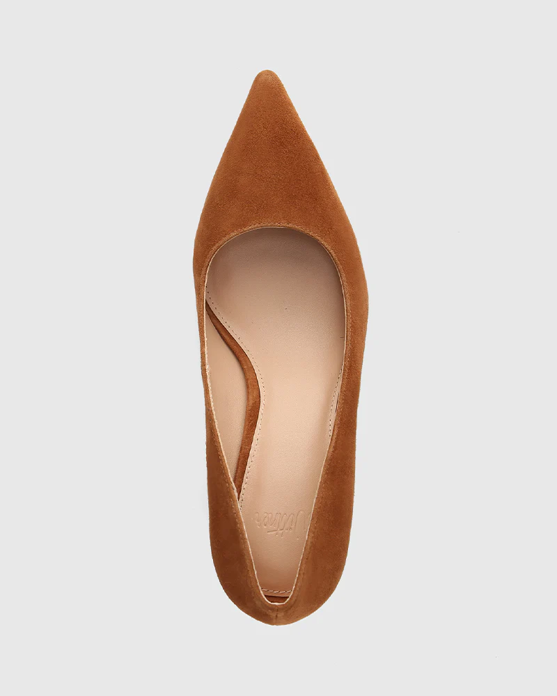 Lover Havana Tan Suede Leather Pump - Image 5