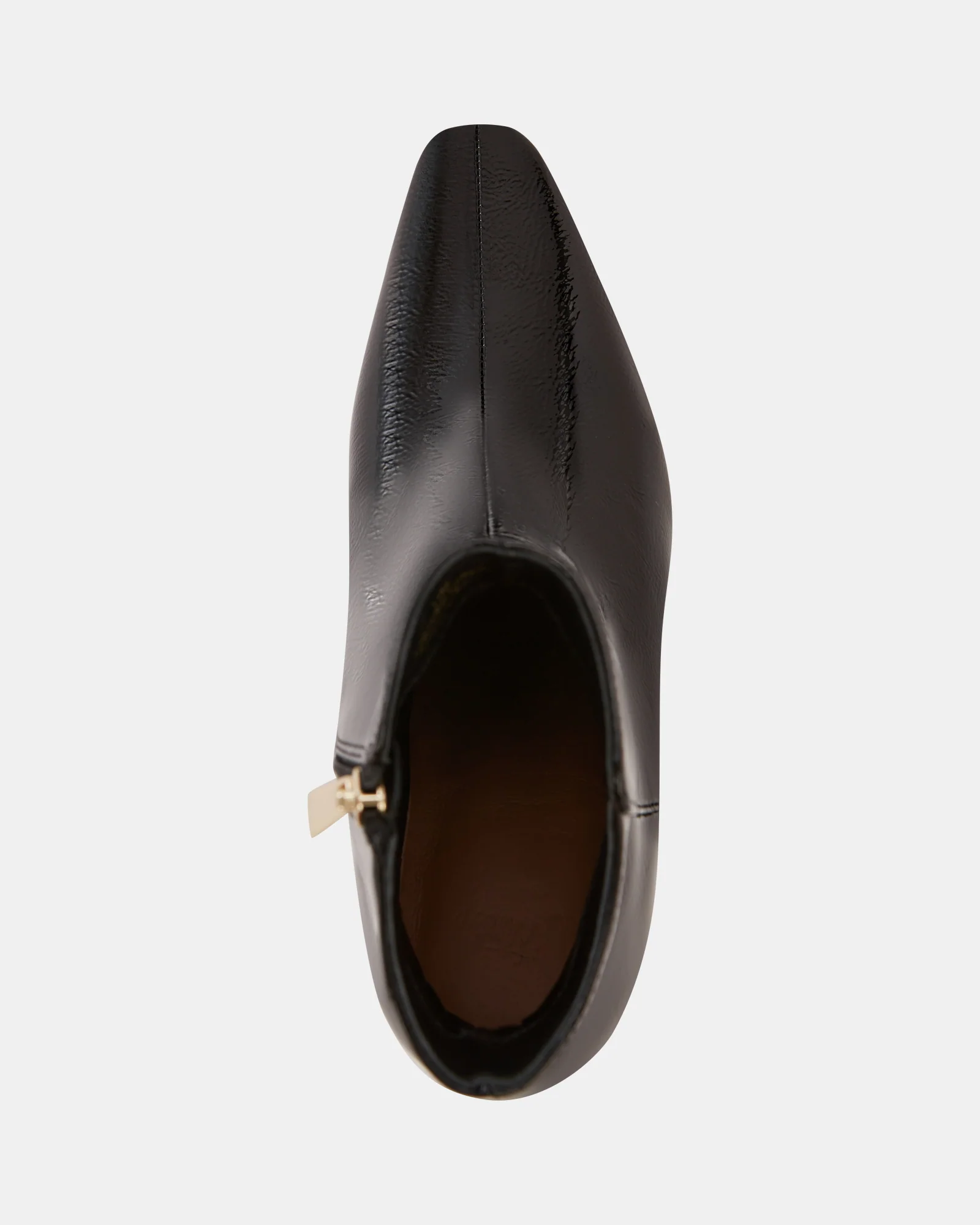 Loz Black Crinkle Patent Leather Ankle Boot - Image 5