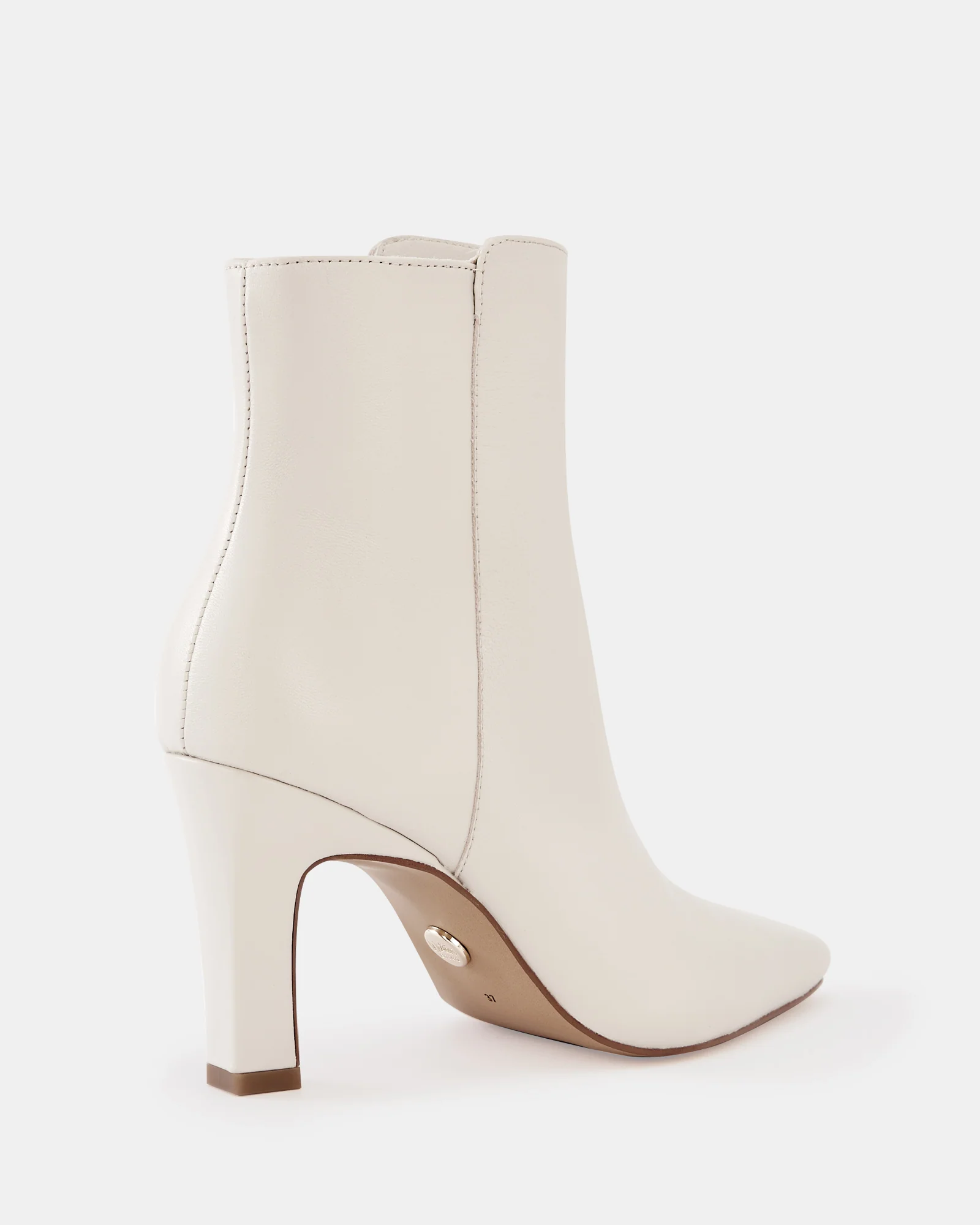 Loz Ecru Leather Ankle Boot - Image 4