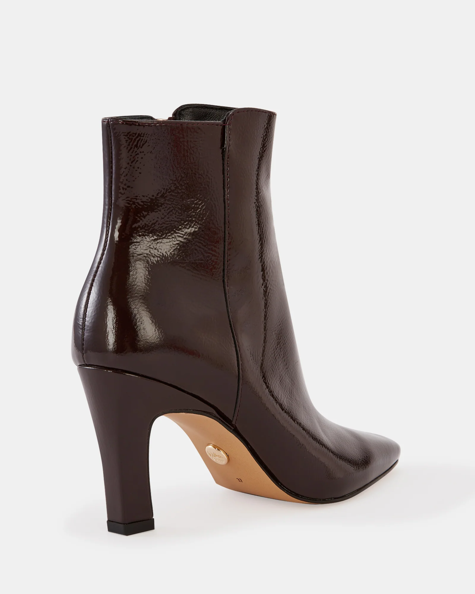 Loz Plum Crinkle Patent Leather Ankle Boot - Image 5