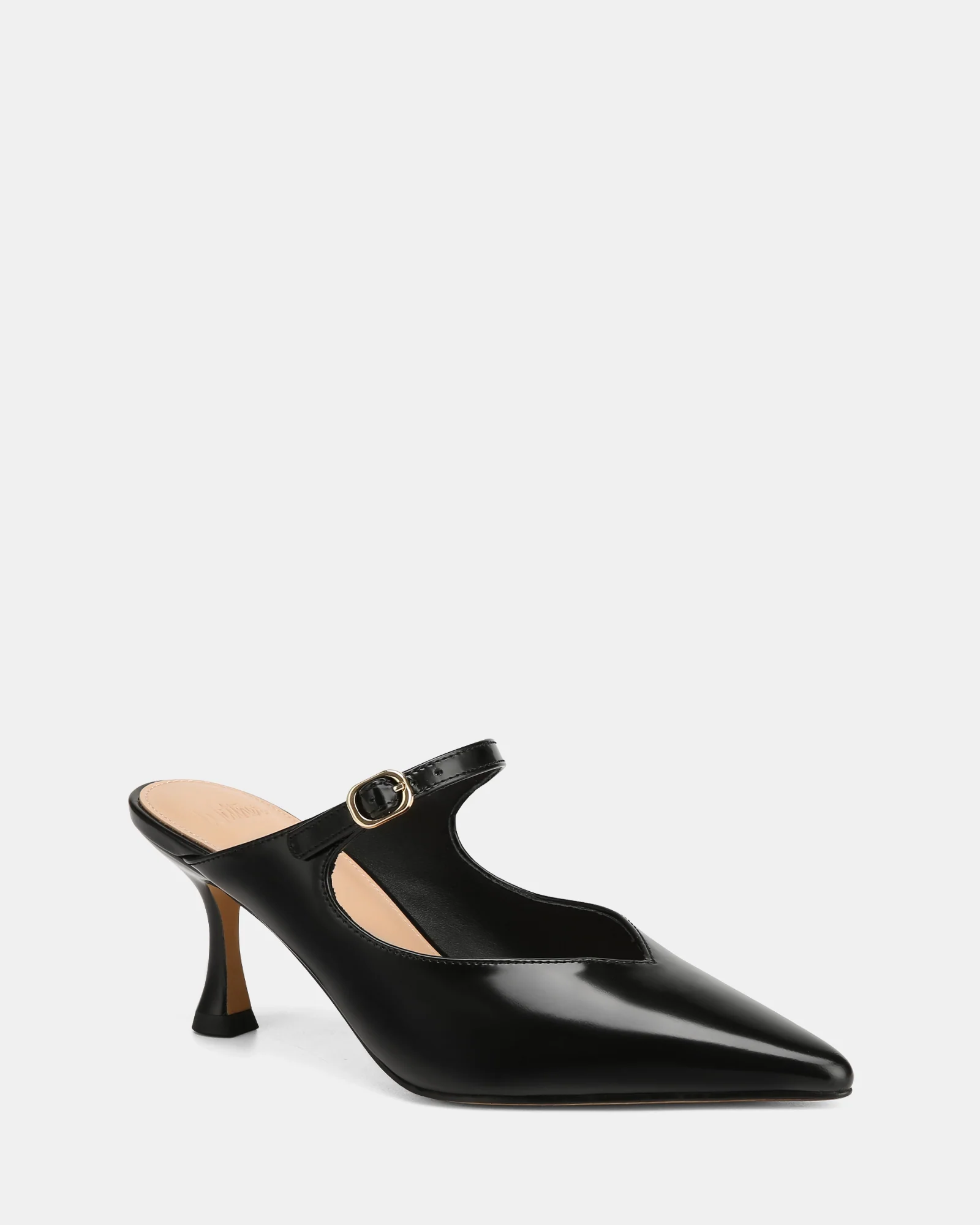 Lucille Black Leather Mule - Image 2