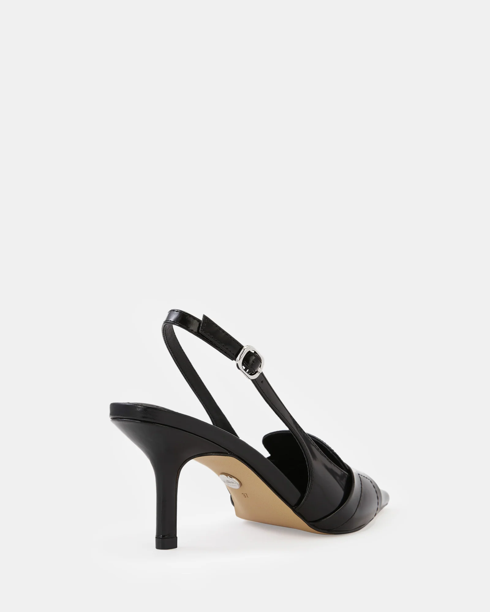 Luna Black Leather Slingback - Image 4