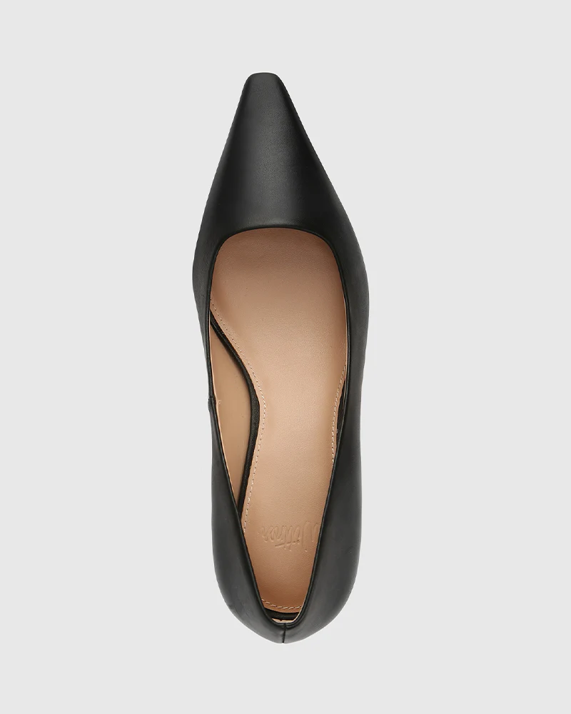 Maine Black Leather Pump - Image 5