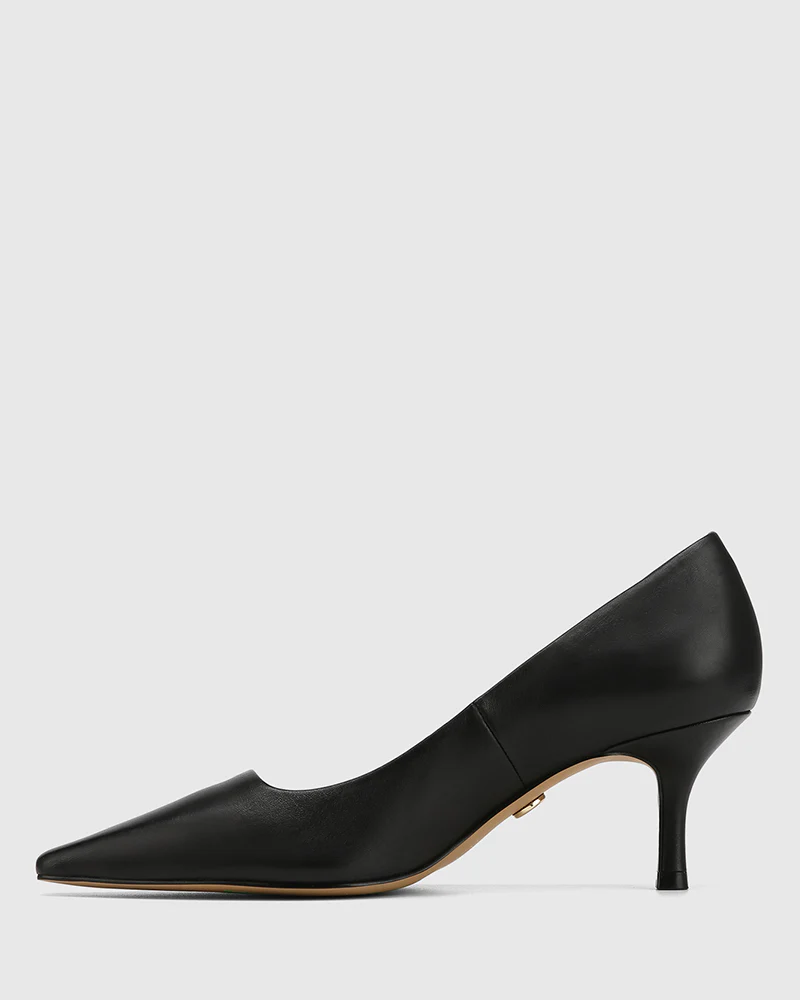 Maine Black Leather Pump - Image 7