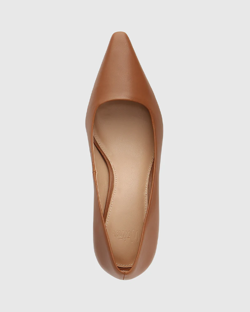 Maine Warm Cinnamon Leather Pump - Image 5