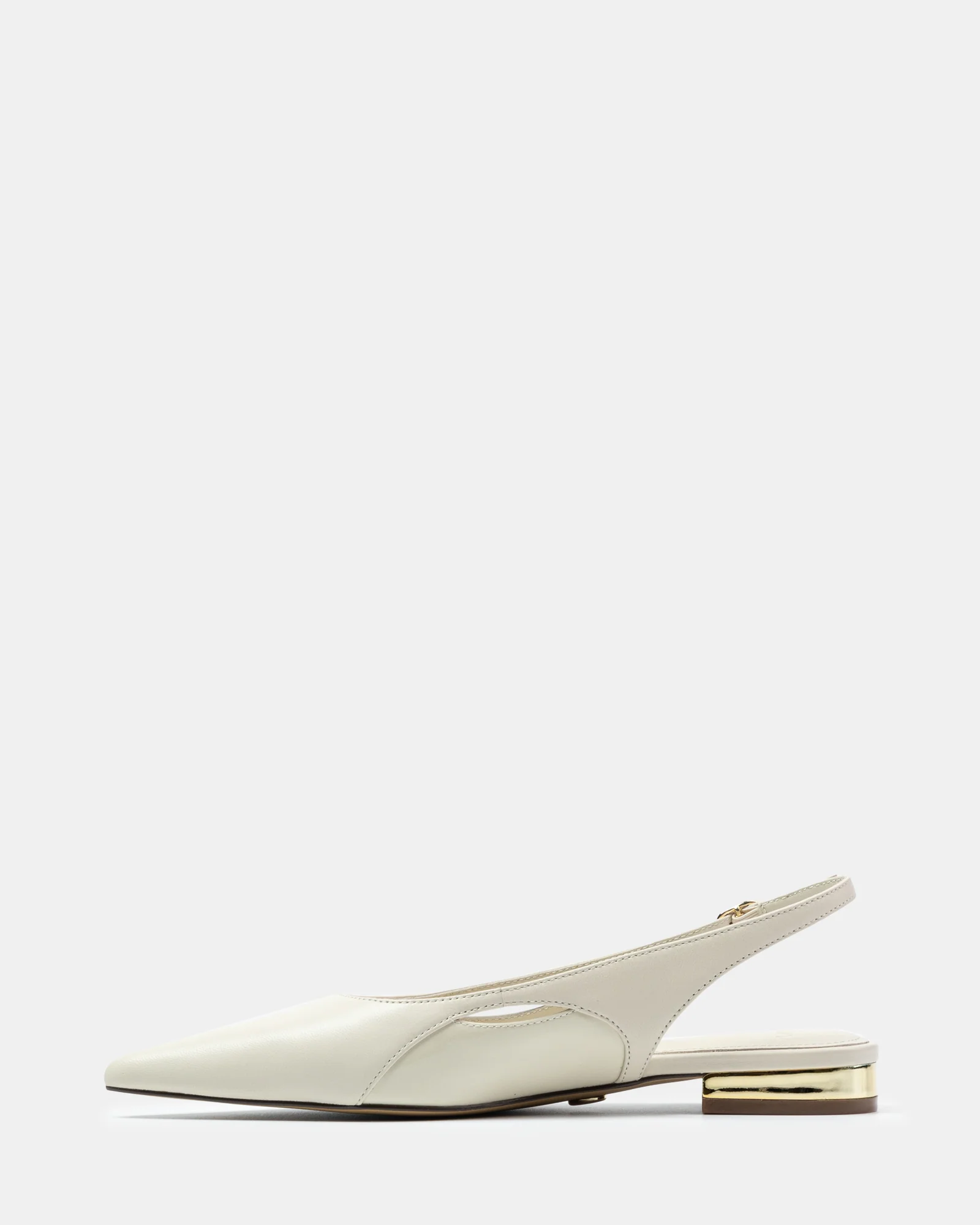 Margaret Vintage Ivory Leather Slingback - Image 6