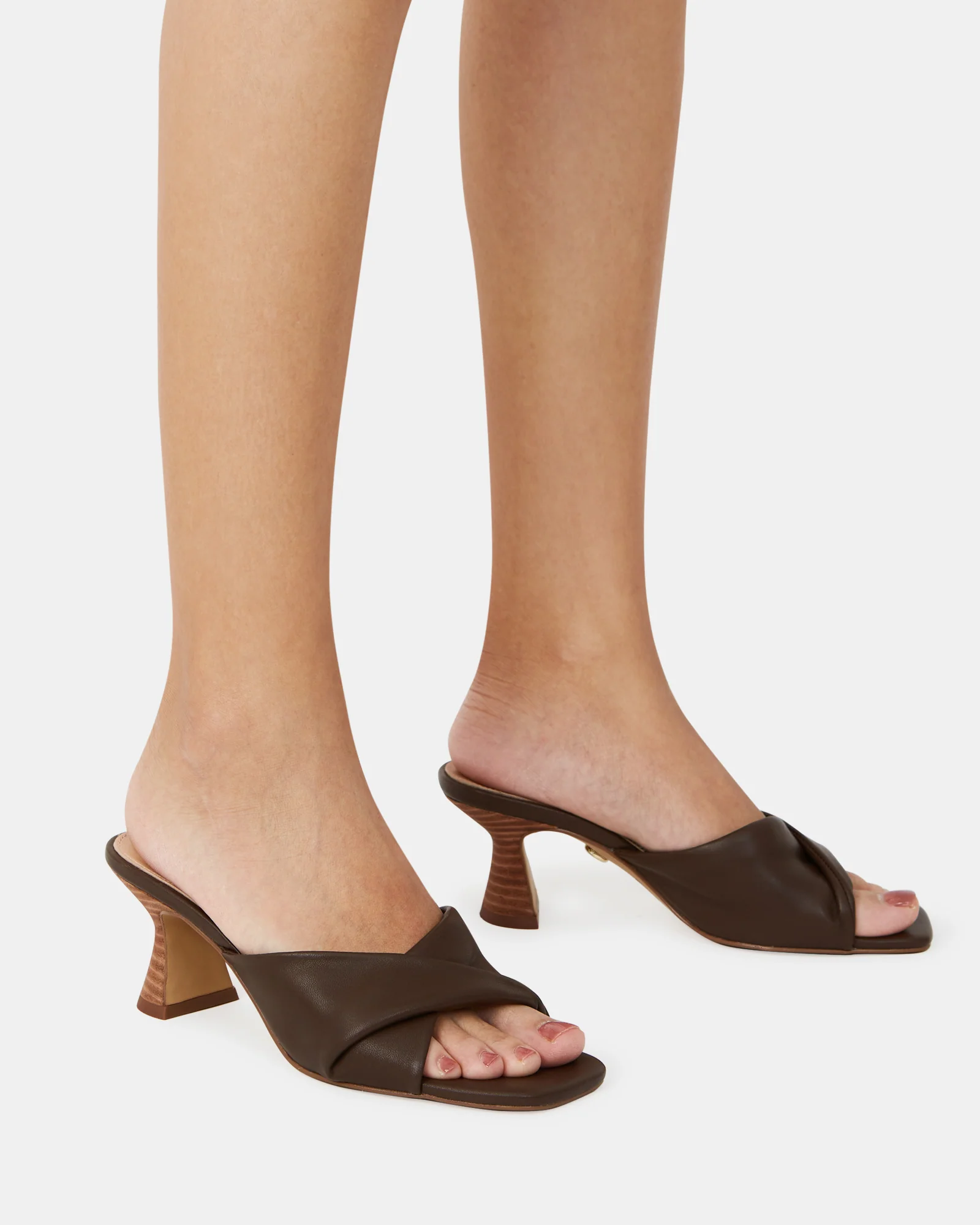 Marlee Syrup Leather Flared Heel Mule - Image 7