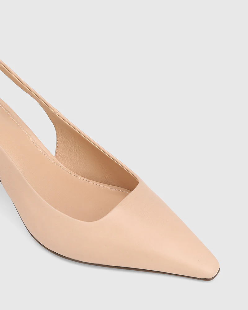 Mella Bisque Leather Slingback - Image 3