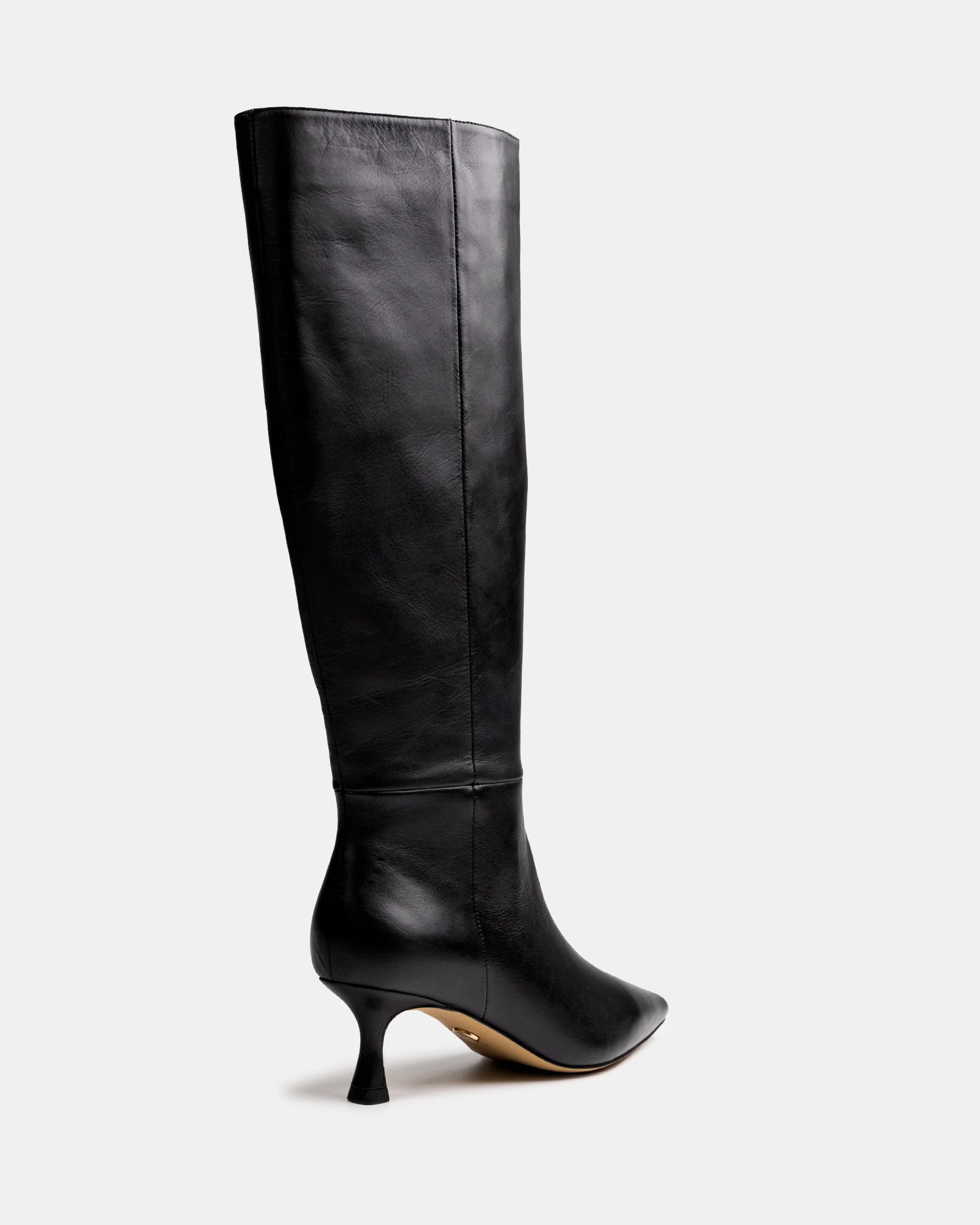 Mia Black Leather Knee High Boot - Image 4