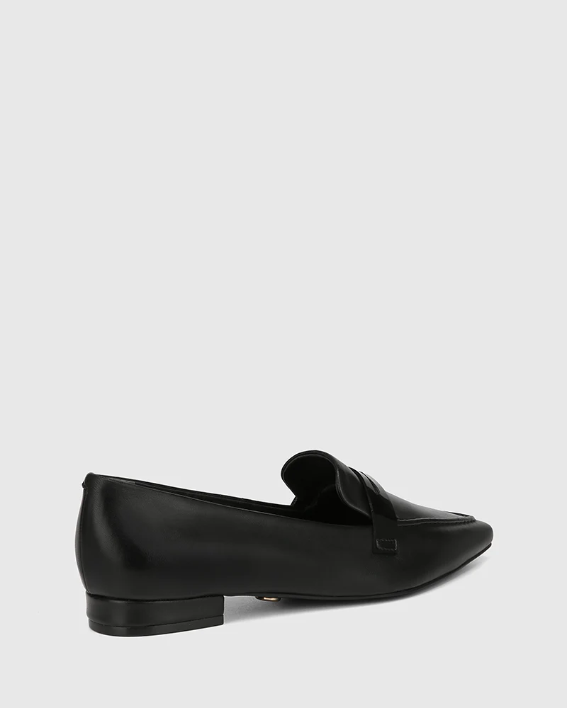 Moira Black Leather Loafer - Image 4