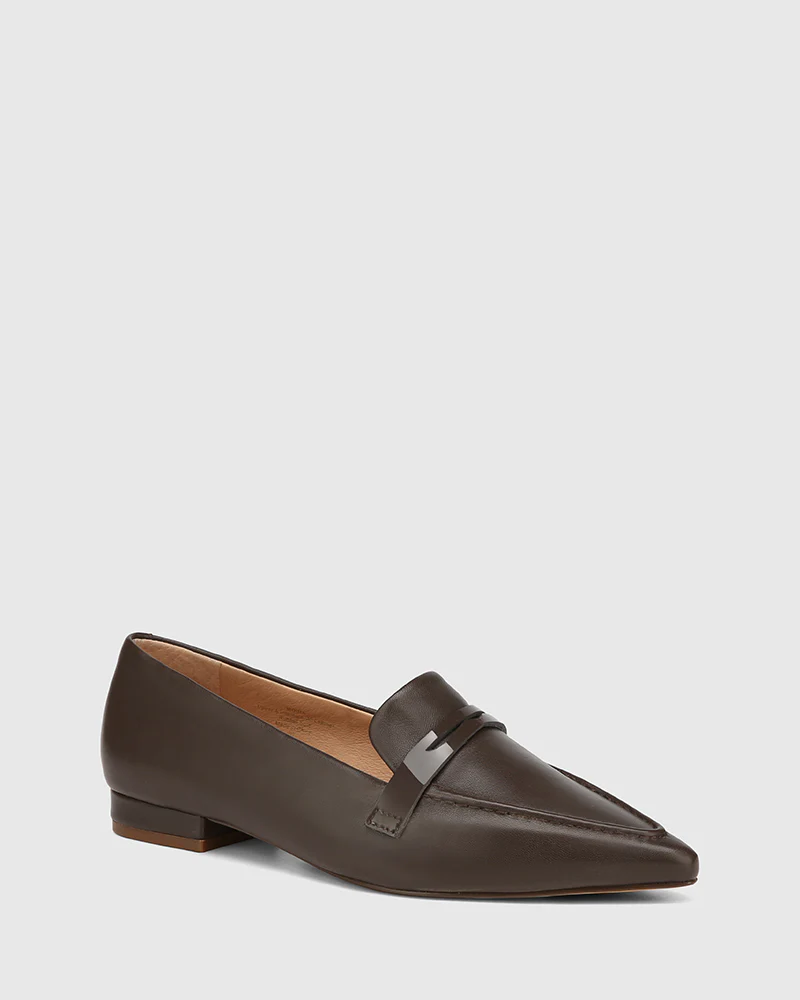 Moira Espresso Leather Loafer - Image 2