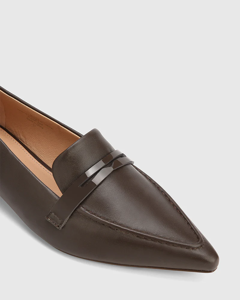 Moira Espresso Leather Loafer - Image 3