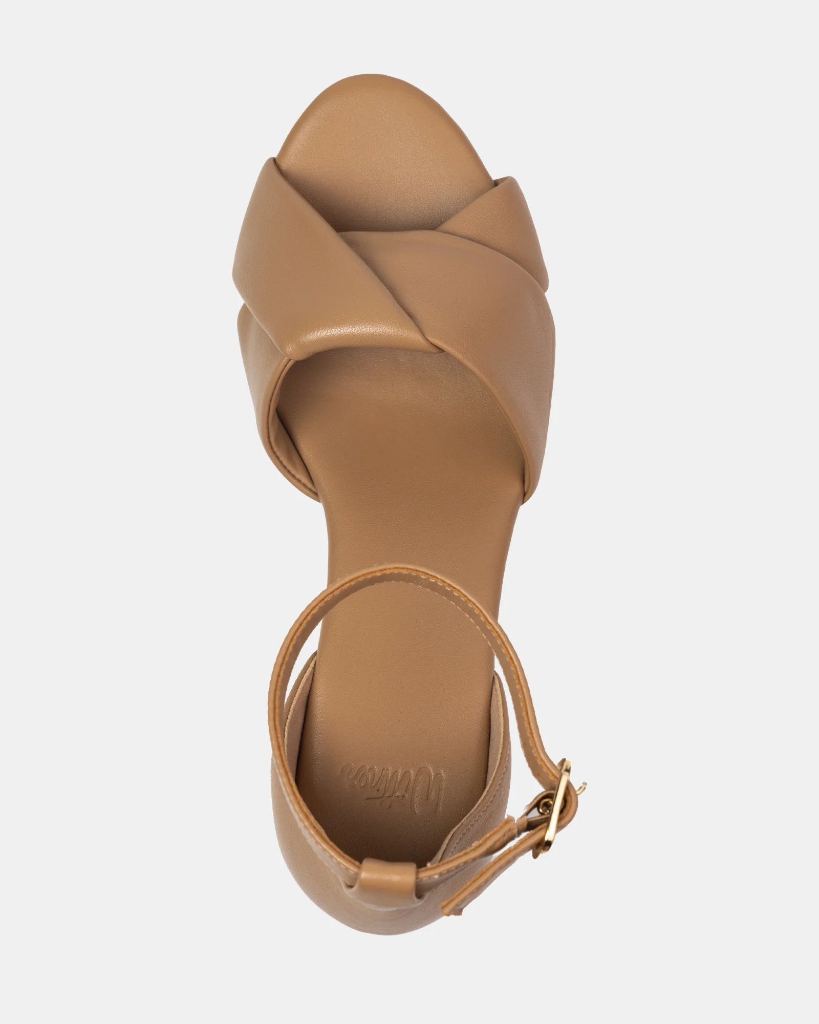 Niley Dark Sand Leather Espadrille Wedge - Image 5