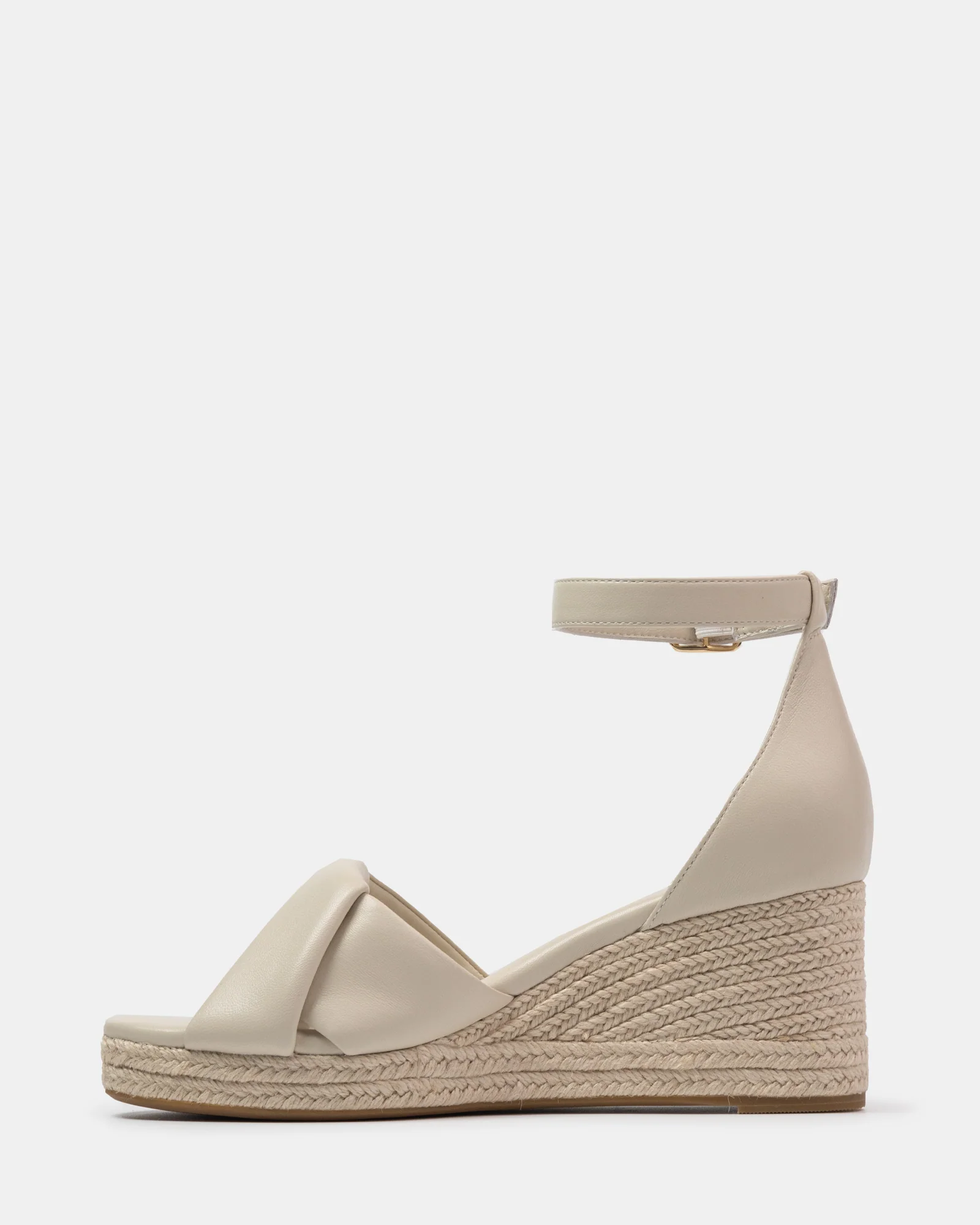 Niley Vintage Ivory Leather Espadrille Wedge - Image 6